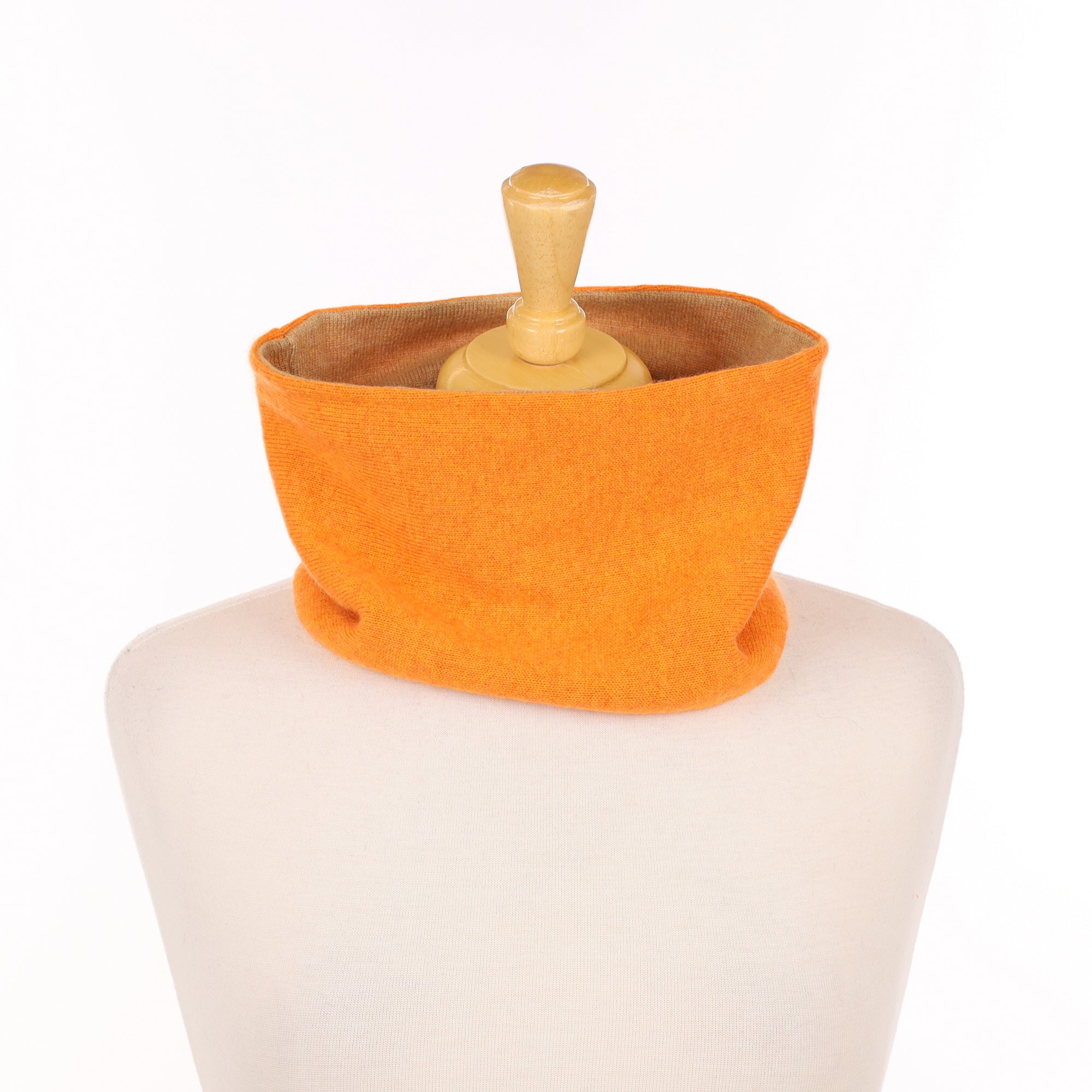 Sunset Orange and Brown Neck Warmer