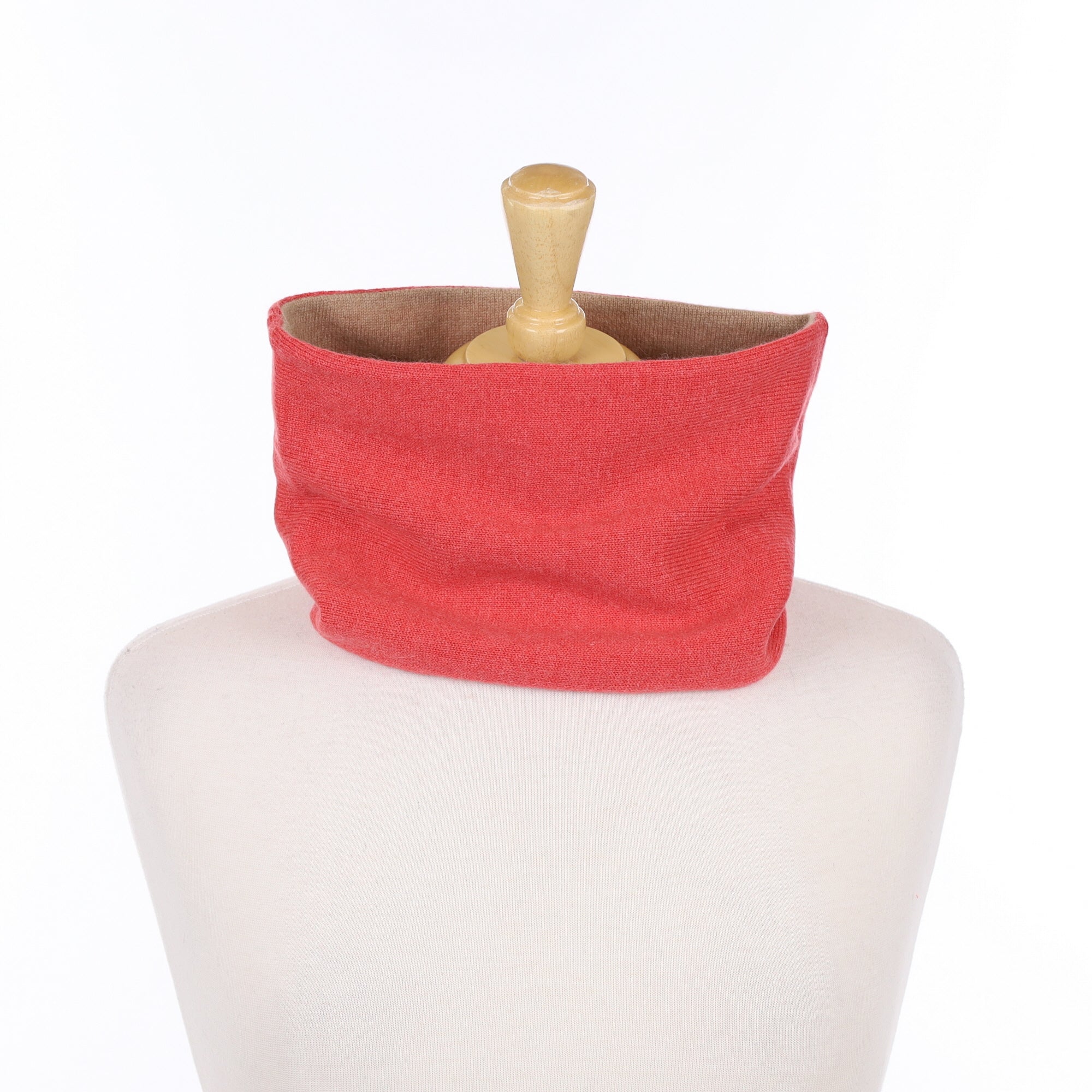 Strawberry Pink and Brown Neck Warmer