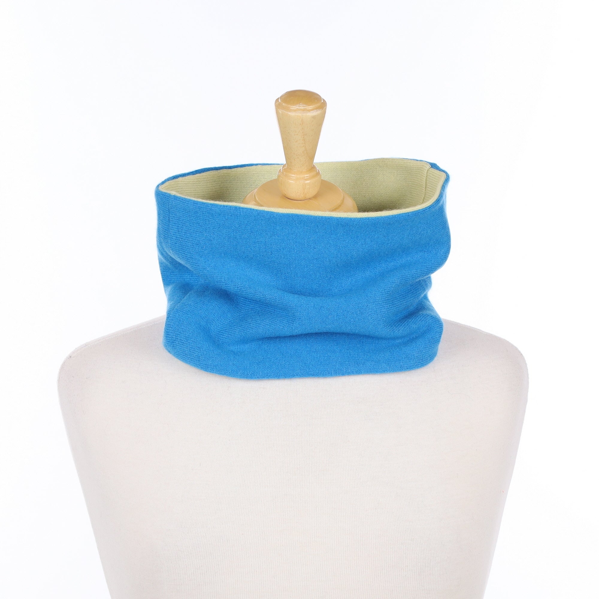 Mediterranean Blue and Soft Lime Neck Warmer