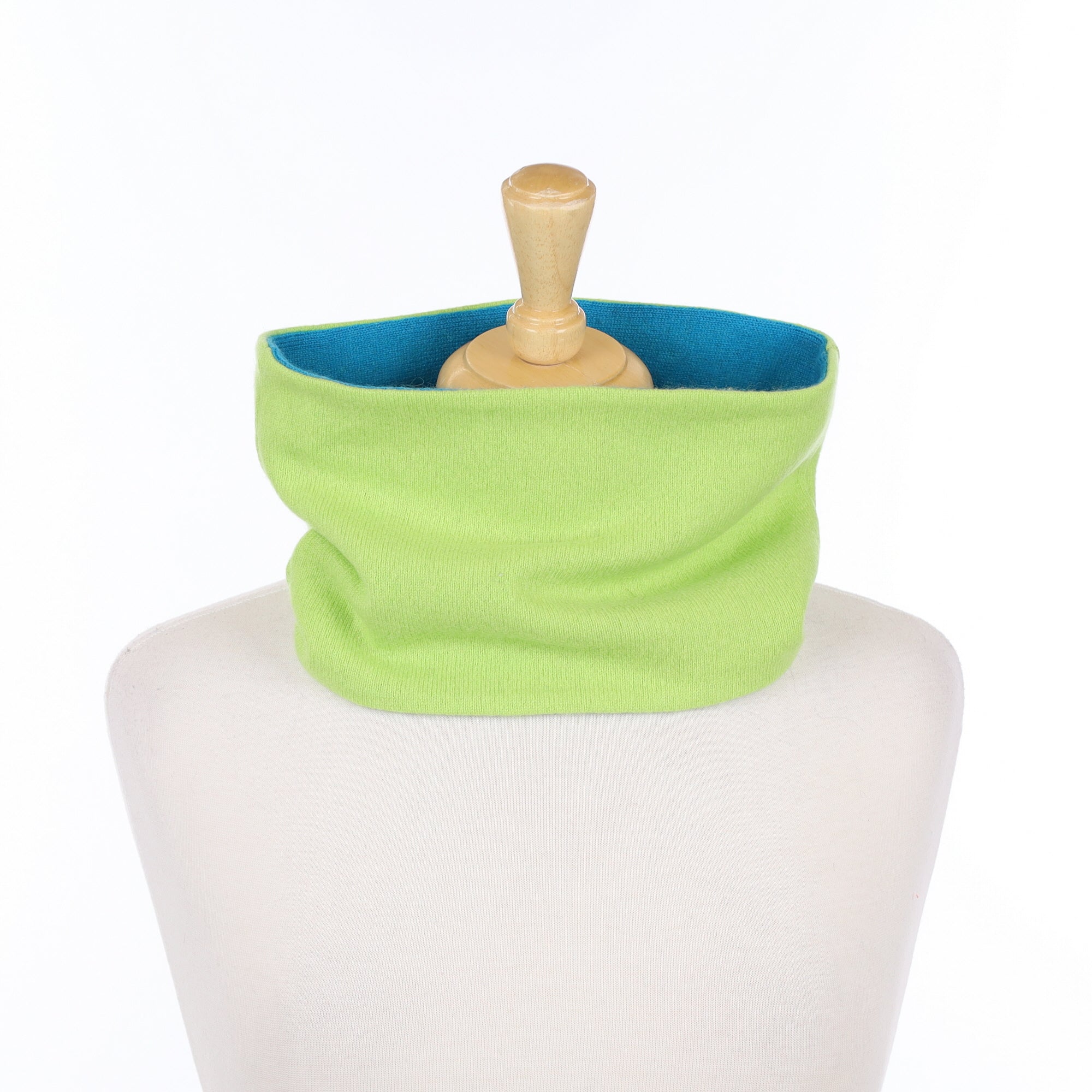 Lime Green and Blue Neck Warmer