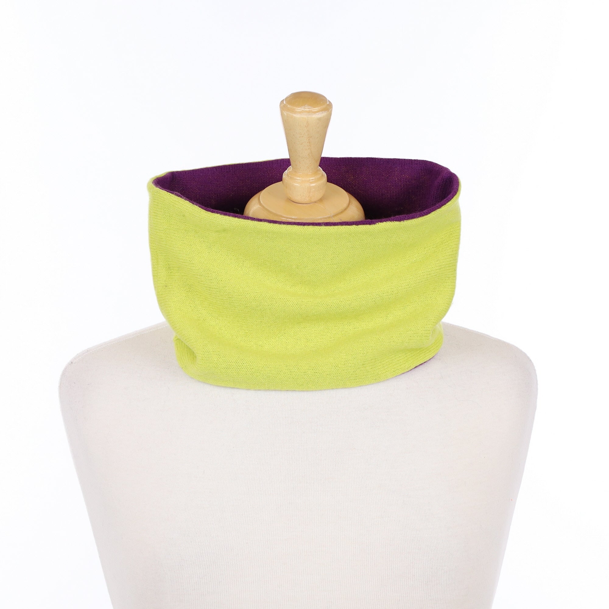Fluorescent Yellow and Purple Neck Warmer