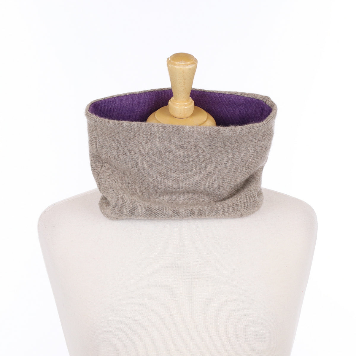 Mocha Brown and Purple Neck Warmer