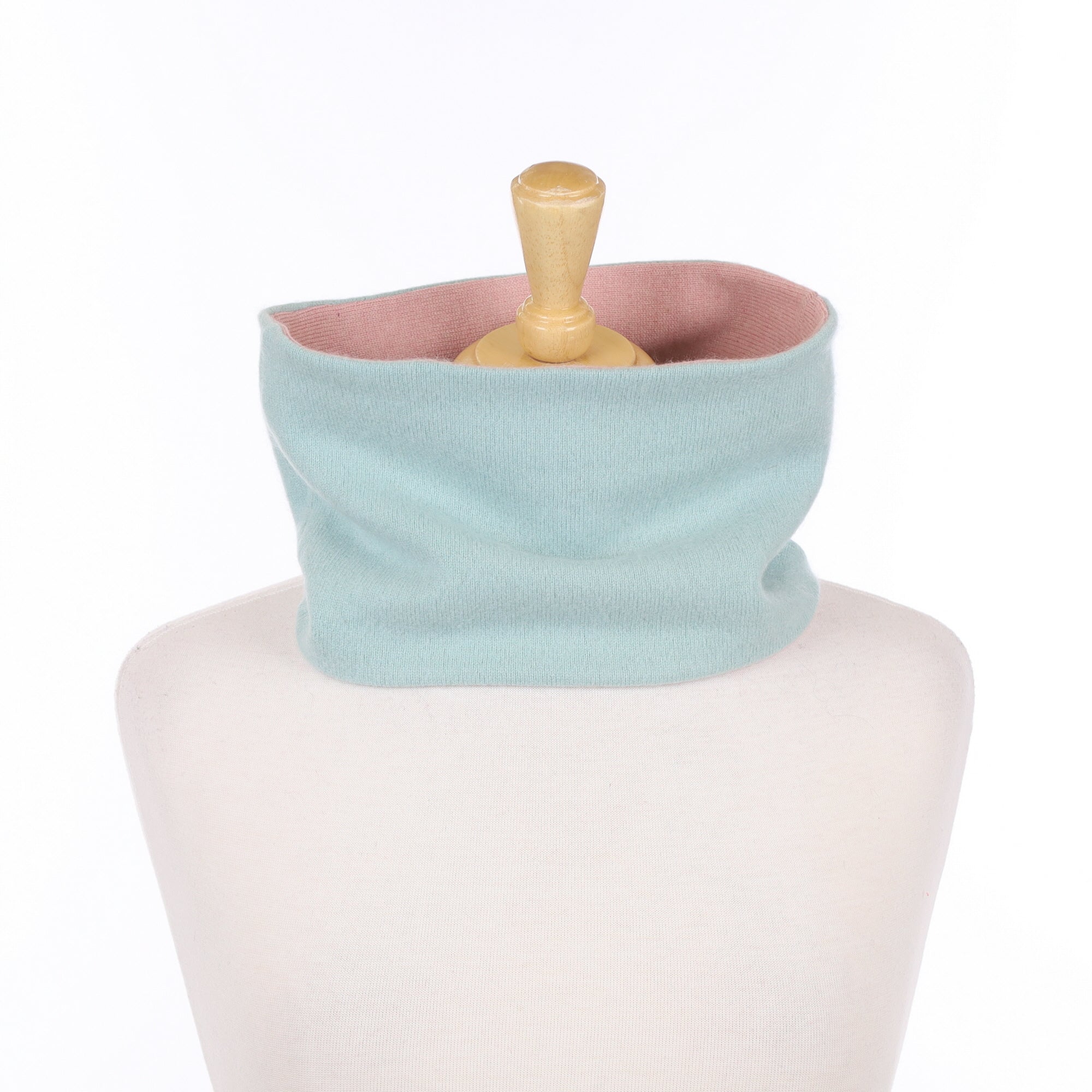 Deep Mint and Pink Neck Warmer