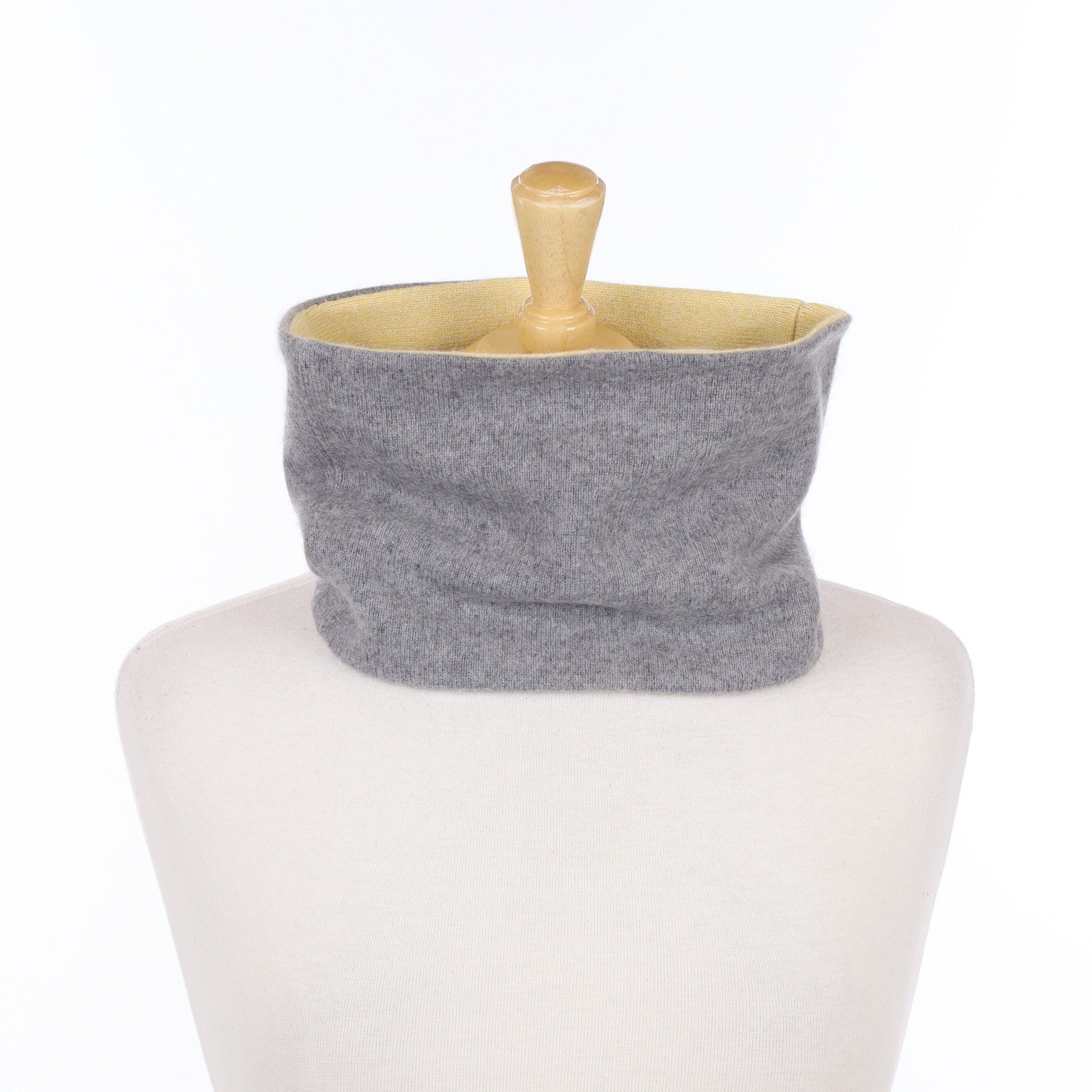 Ash Grey and Yellow Neck Warmer