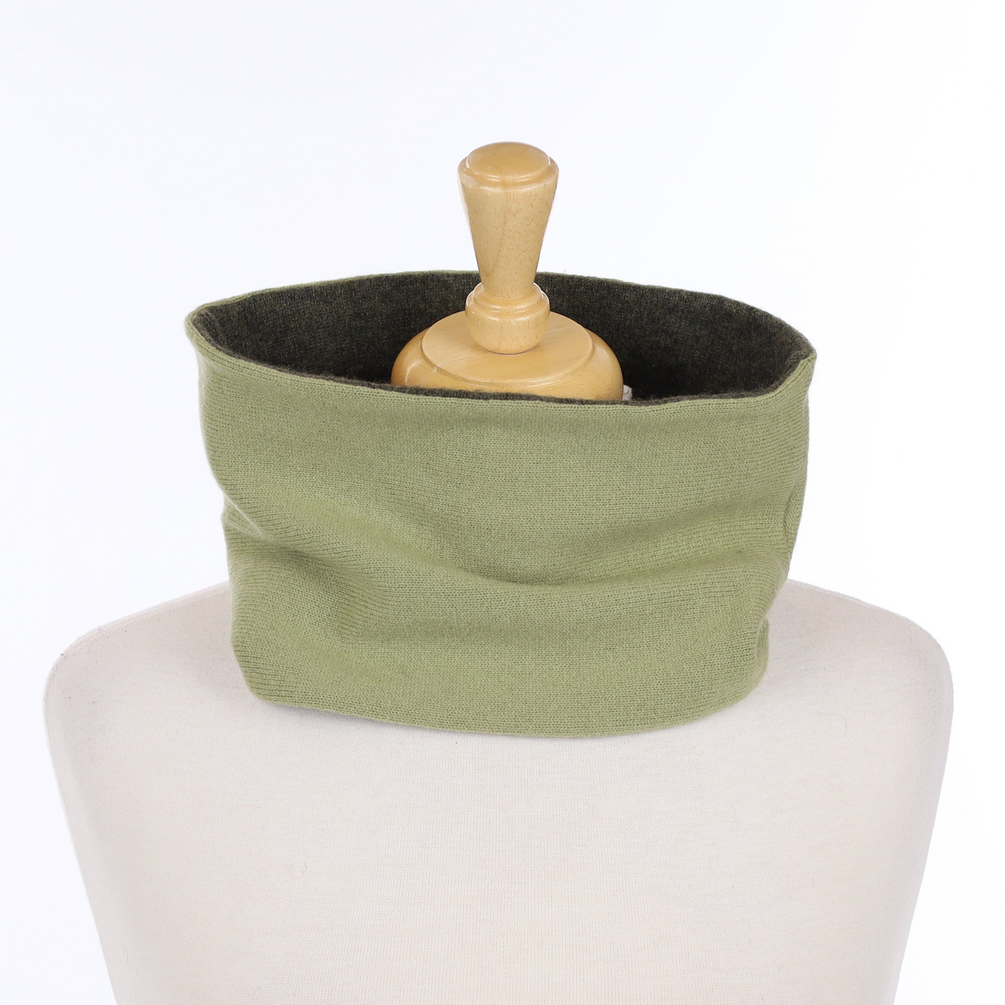 Sage and Deep Khaki Green Neck Warmer