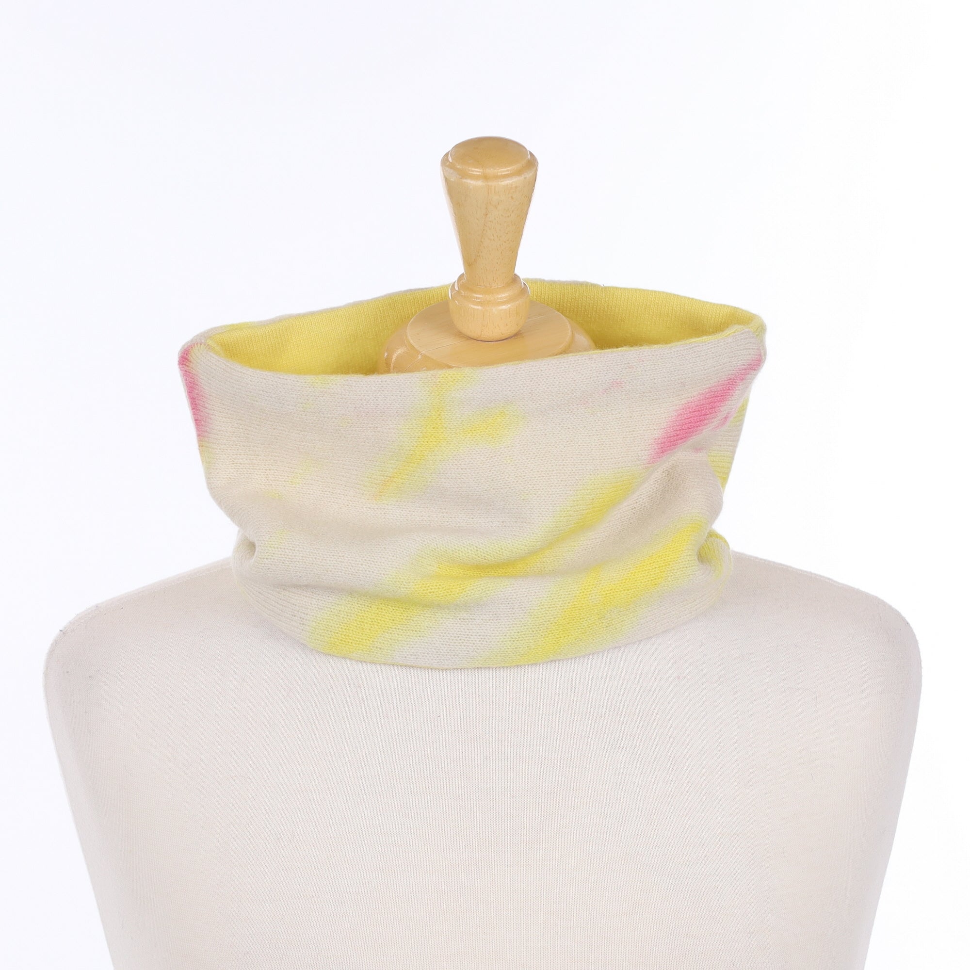 Yellow Cream and Pink Neck Warmer