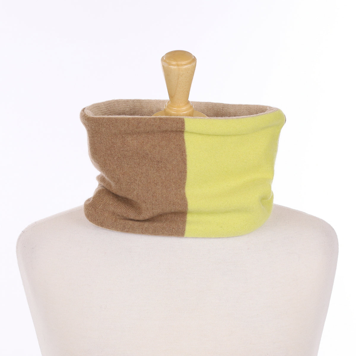 Brown Yellow and Oatmeal Neck Warmer