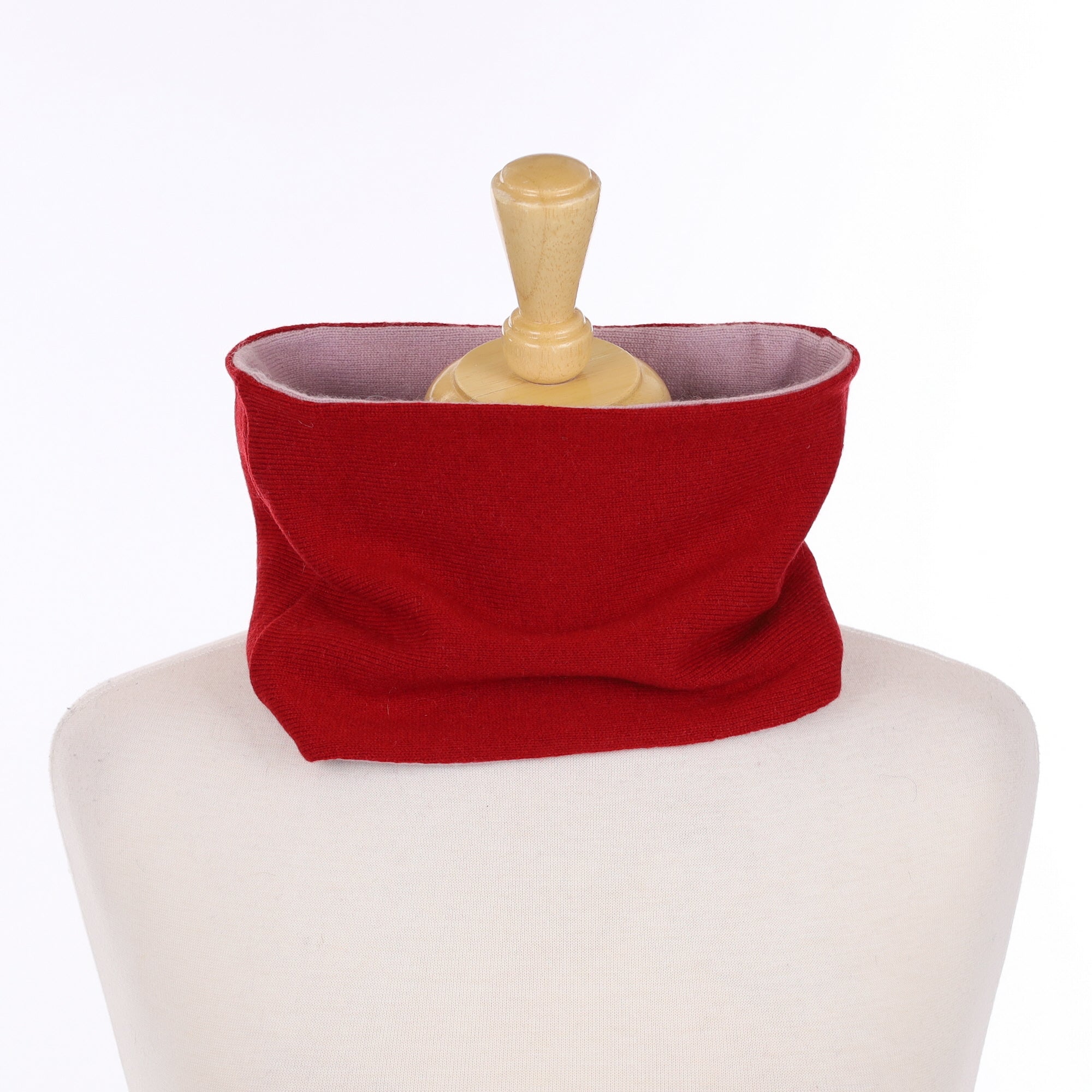 Post Box Red and Purple Neck Warmer