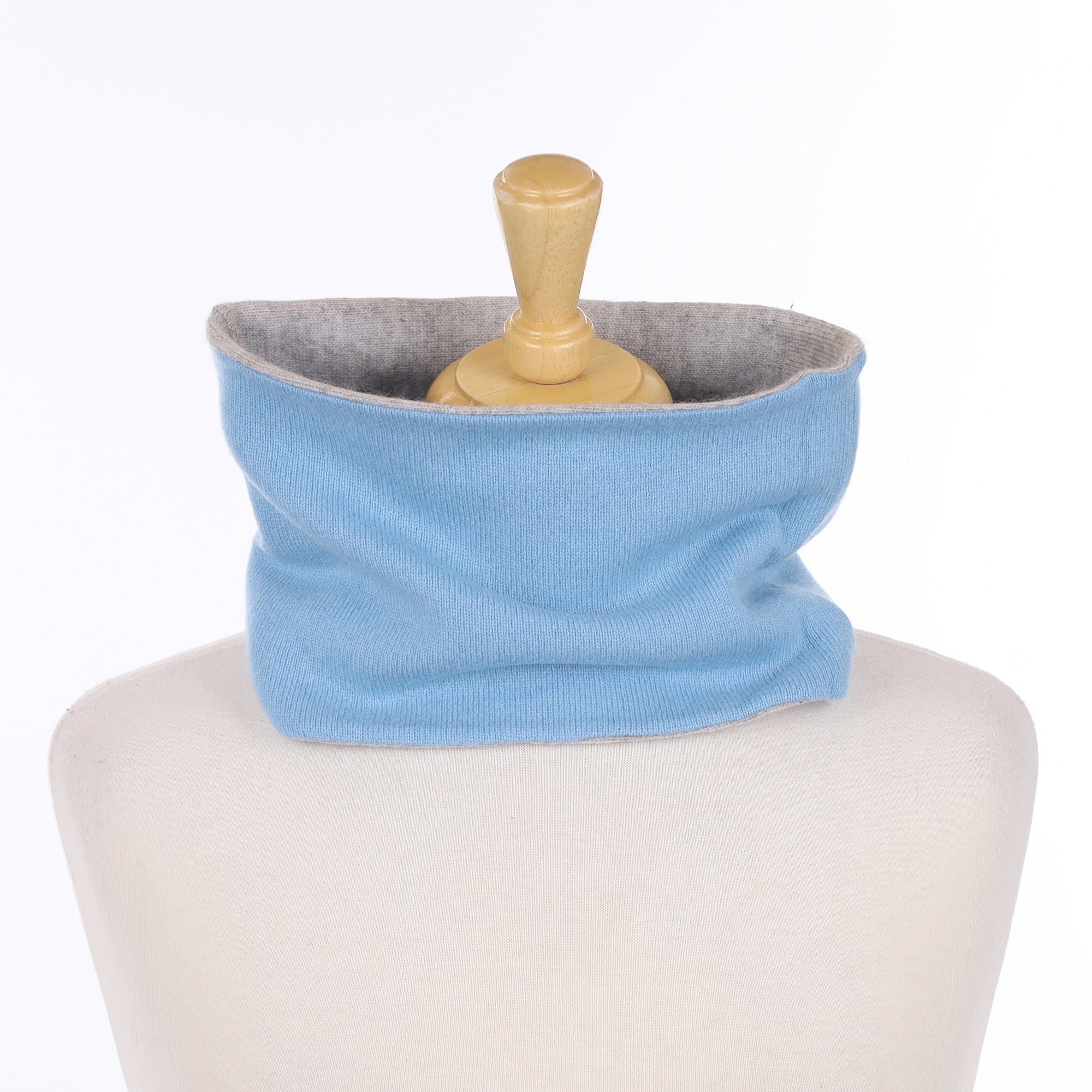 Sky Blue and Smoke Grey Neck Warmer