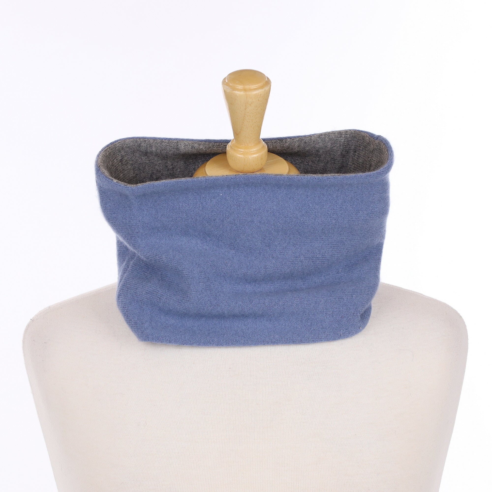 Denim Blue and Ash Grey Neck Warmer
