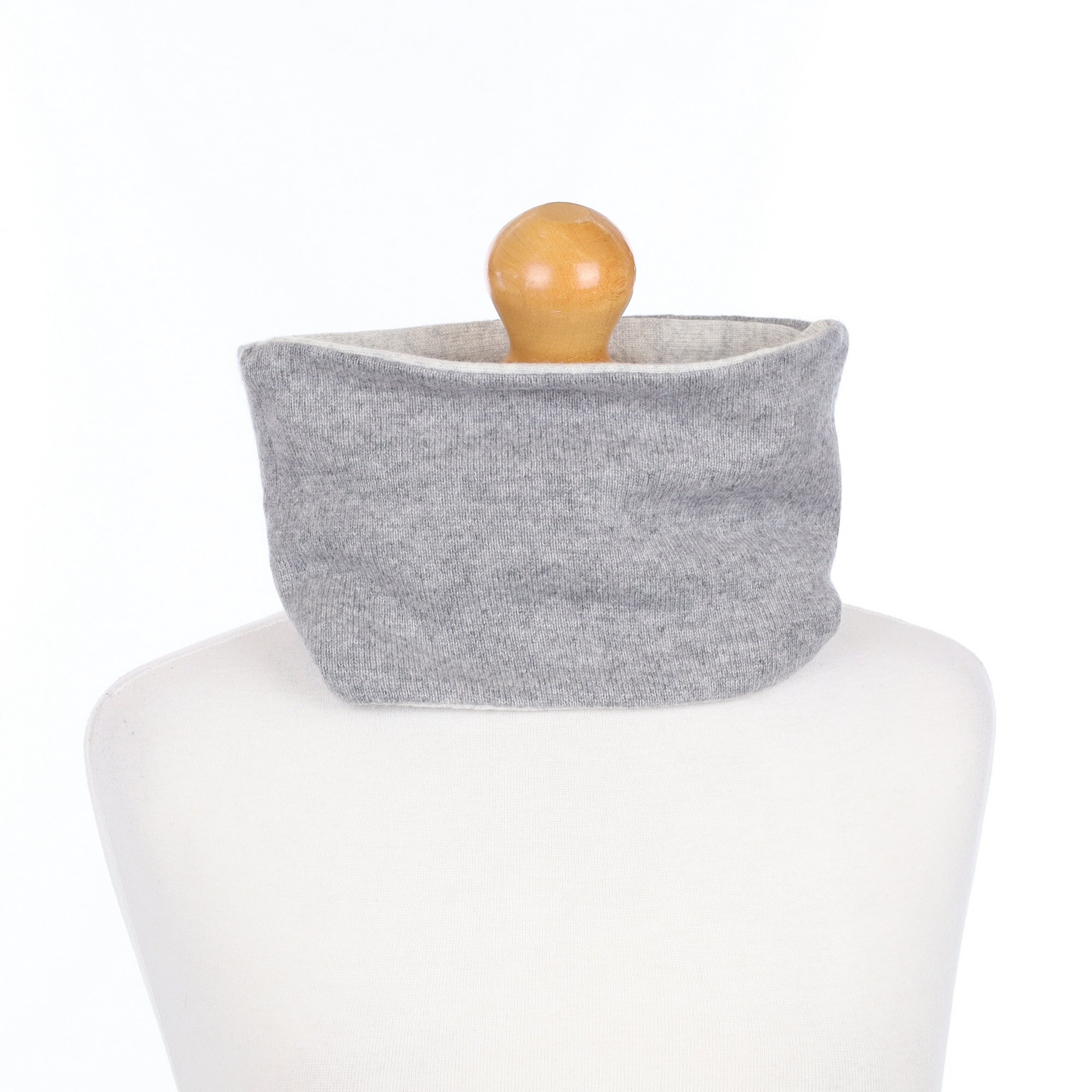 Pale and Mid Grey Neck Warmer