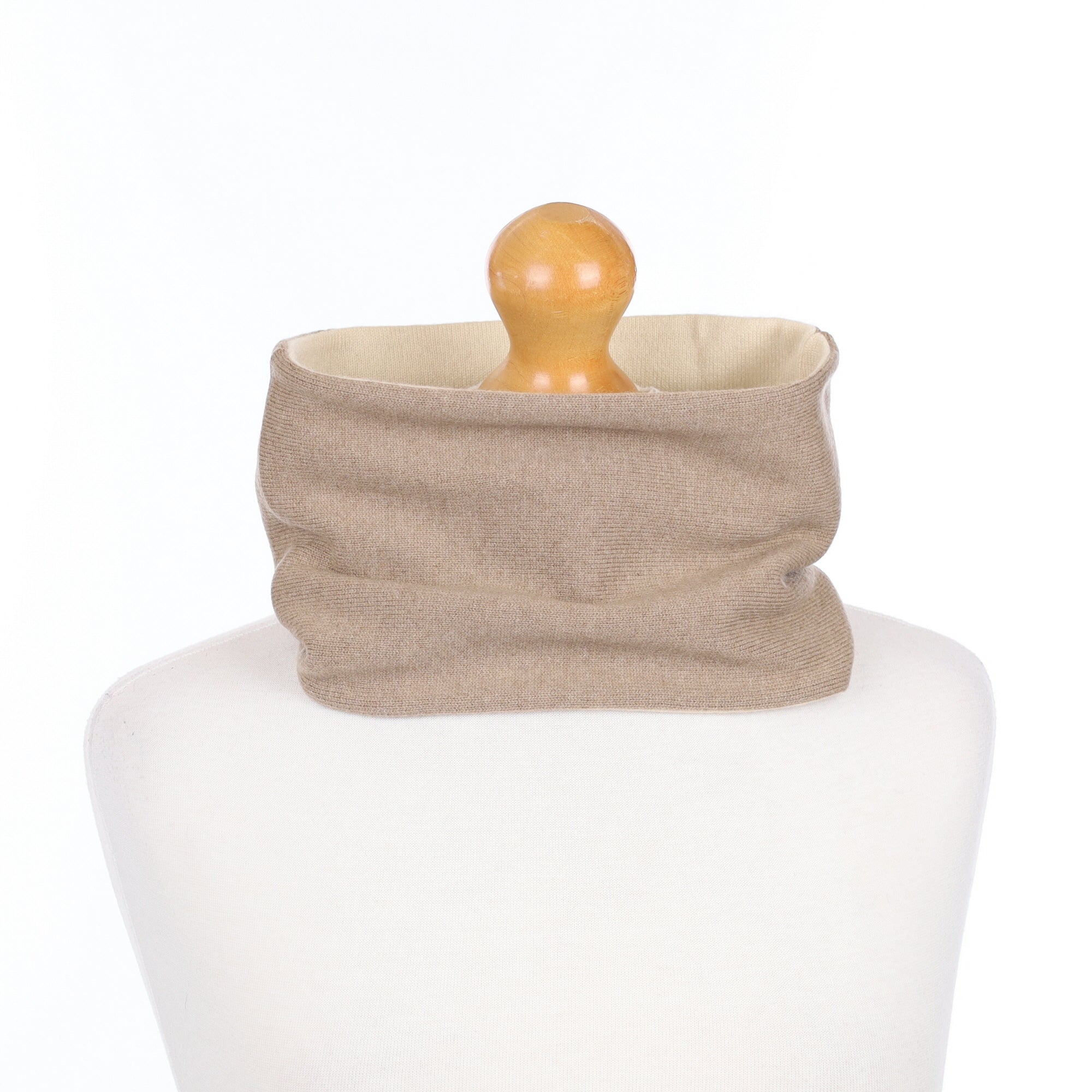 Taupe and Cream Neck Warmer