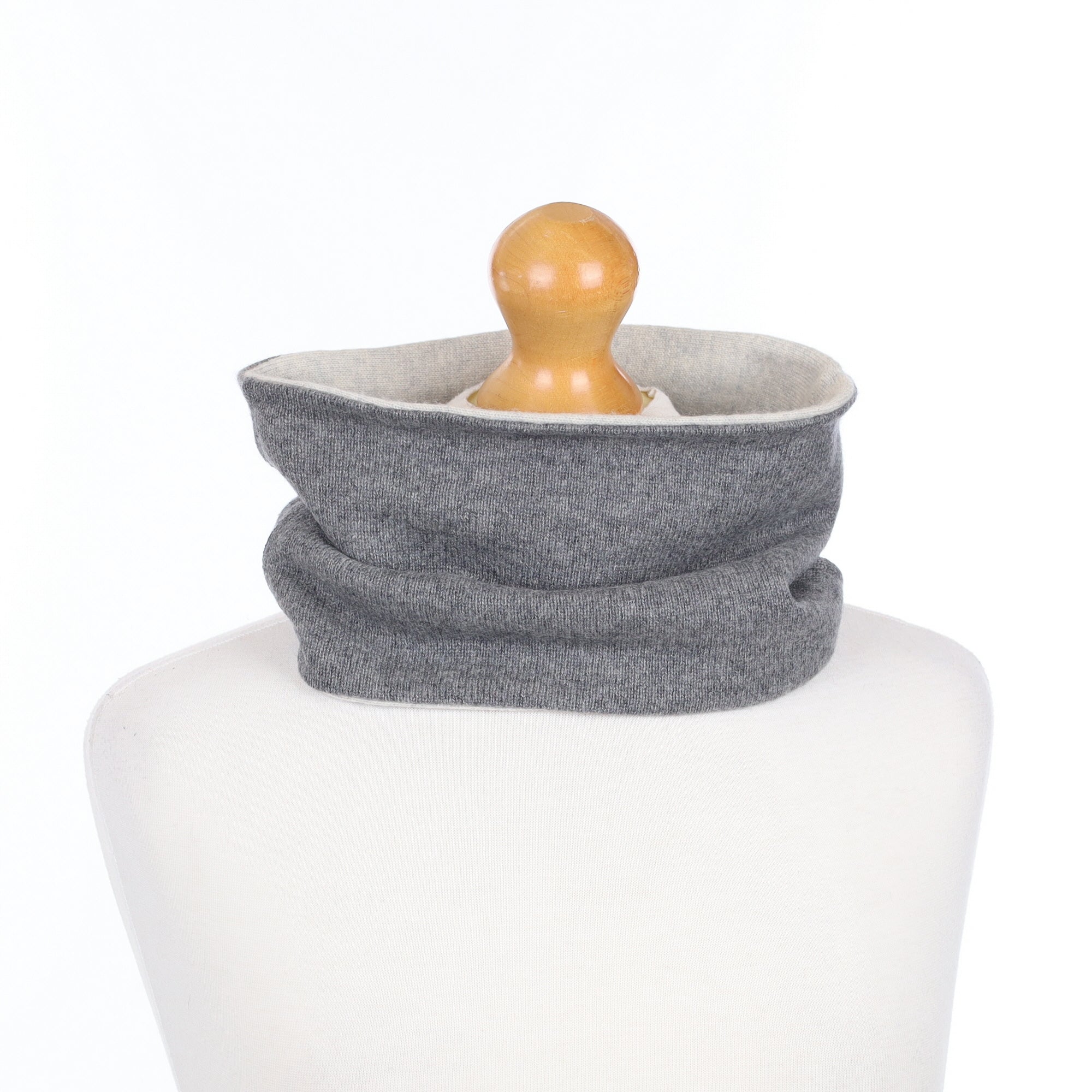 Smoke and Pale Grey Neck Warmer