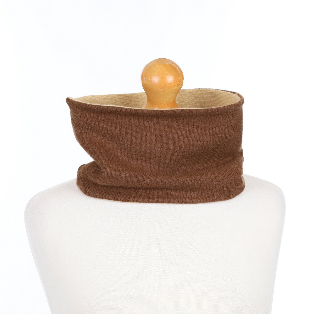 Chocolate Brown and Camel Neck Warmer