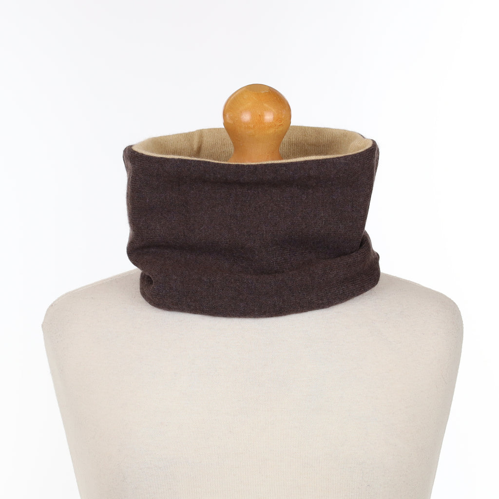 Buff Beige and Brown Neck Warmer