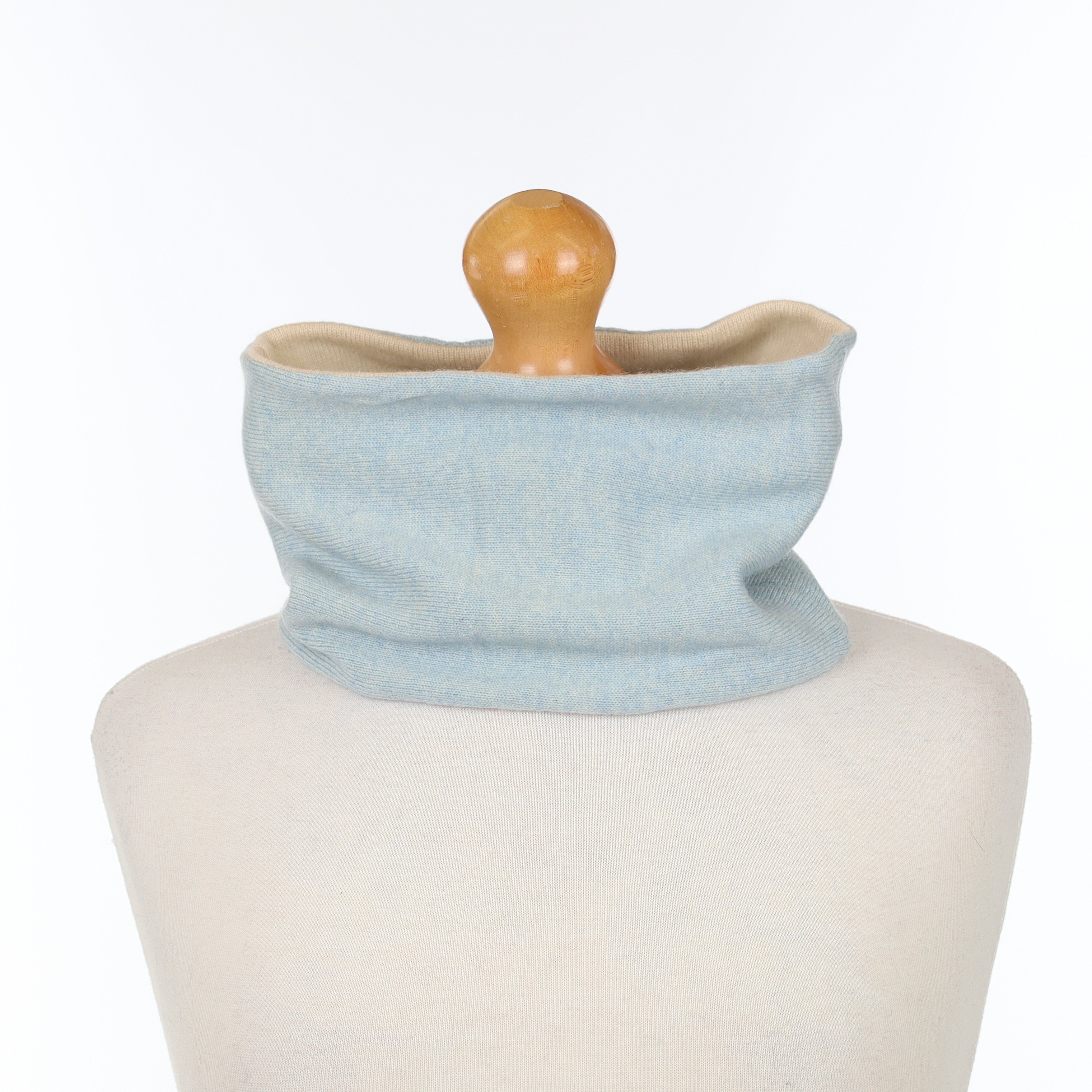 Fawn and Pale Blue Neck Warmer