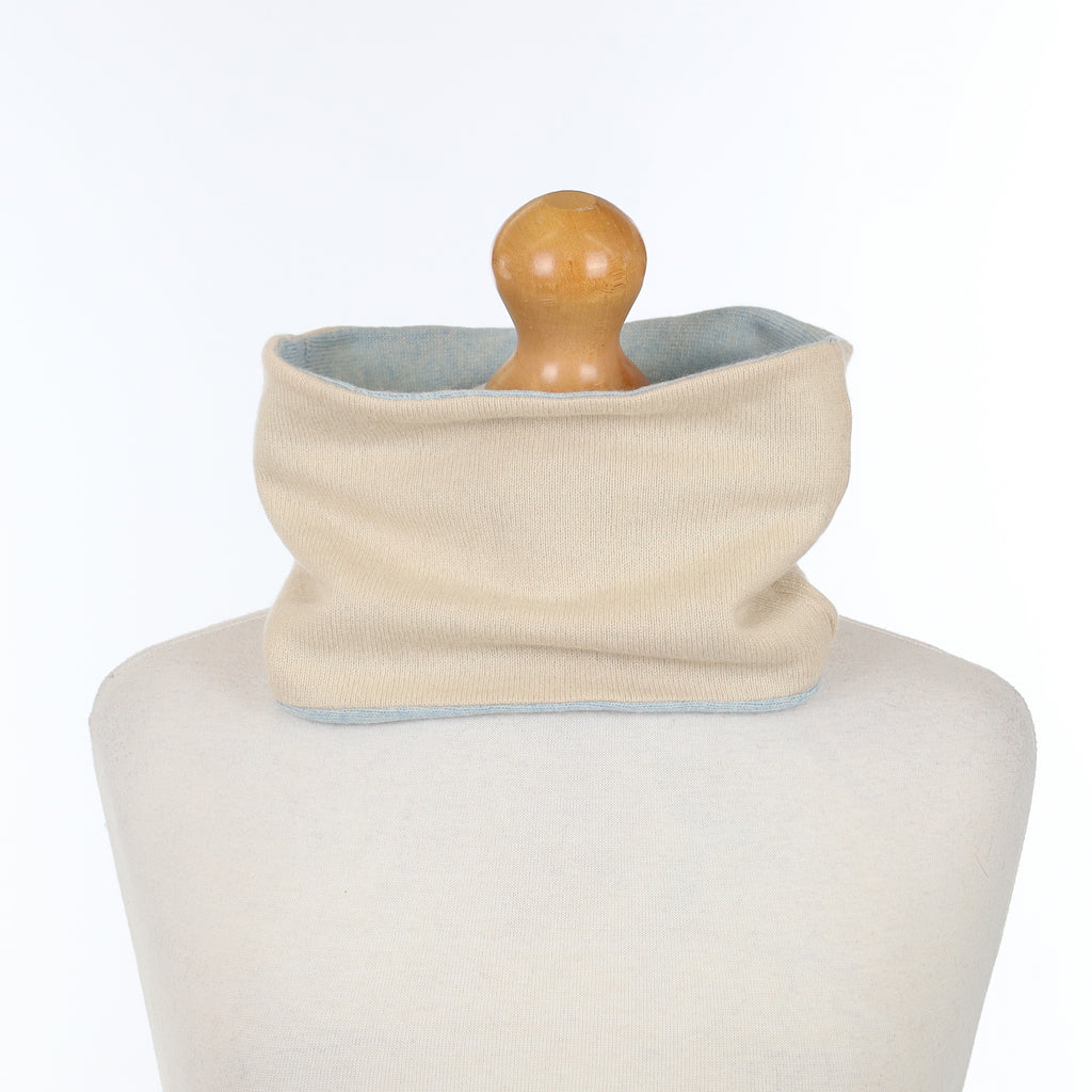 Fawn and Pale Blue Neck Warmer