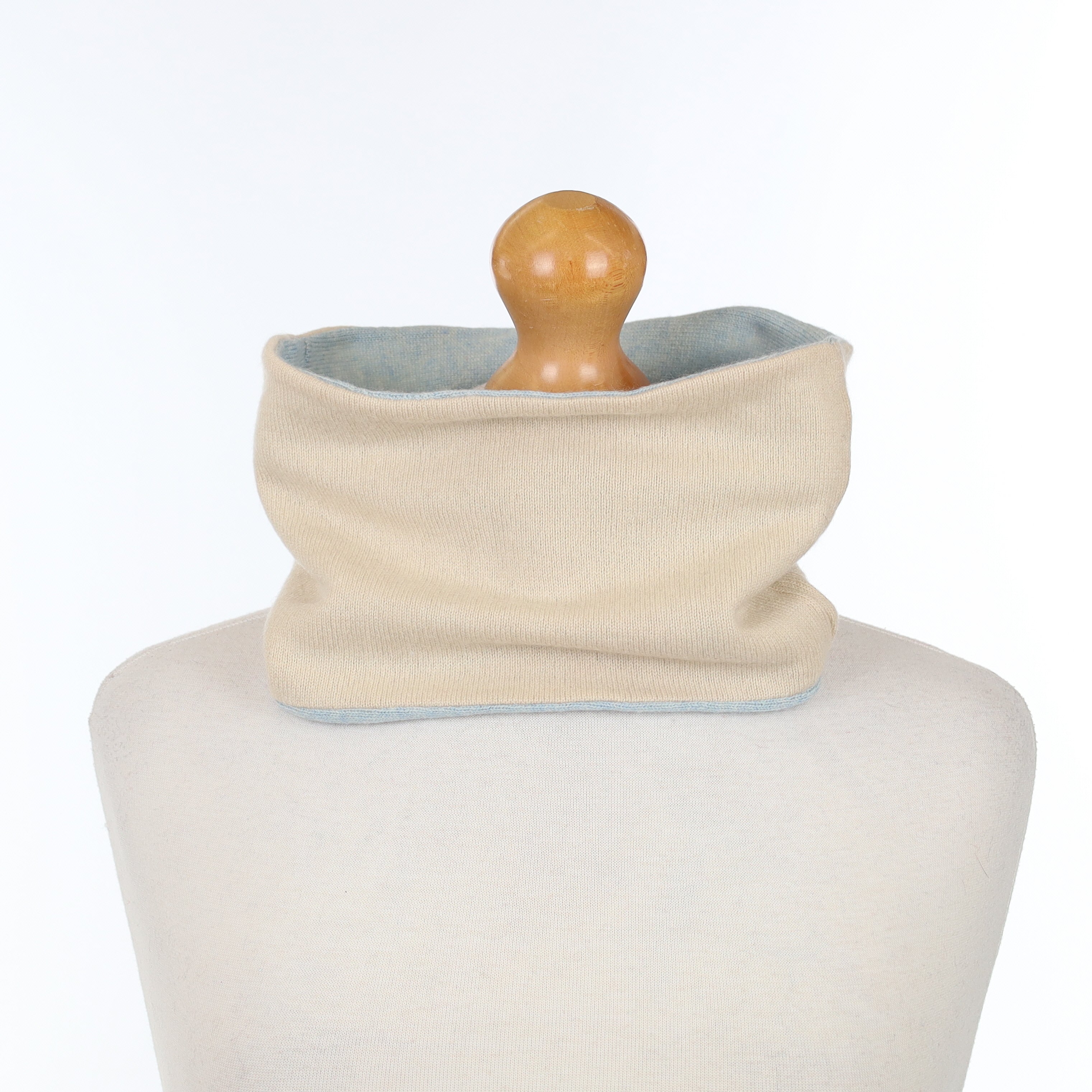 Fawn and Pale Blue Neck Warmer