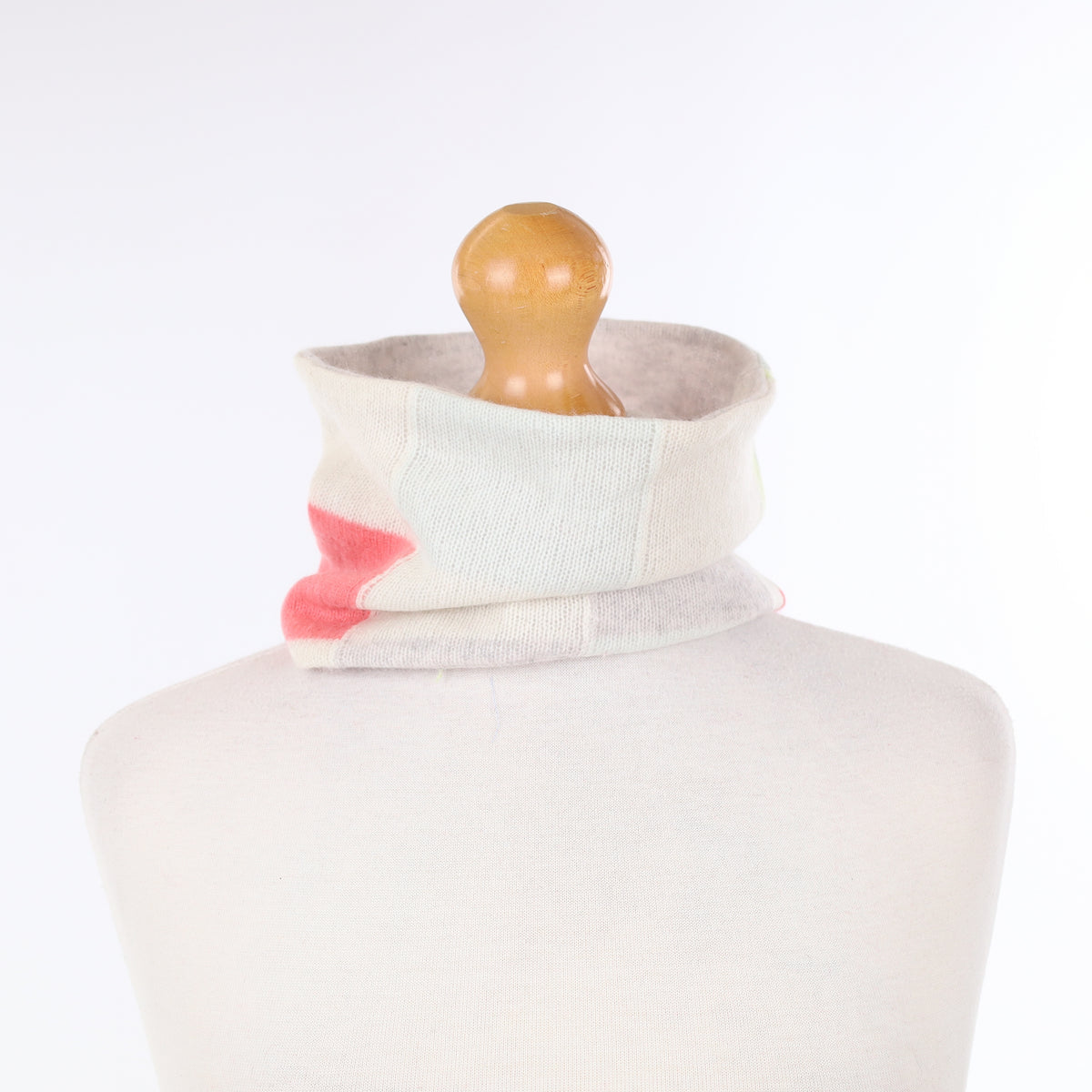 Pink Green and Grey Patterned Neck Warmer