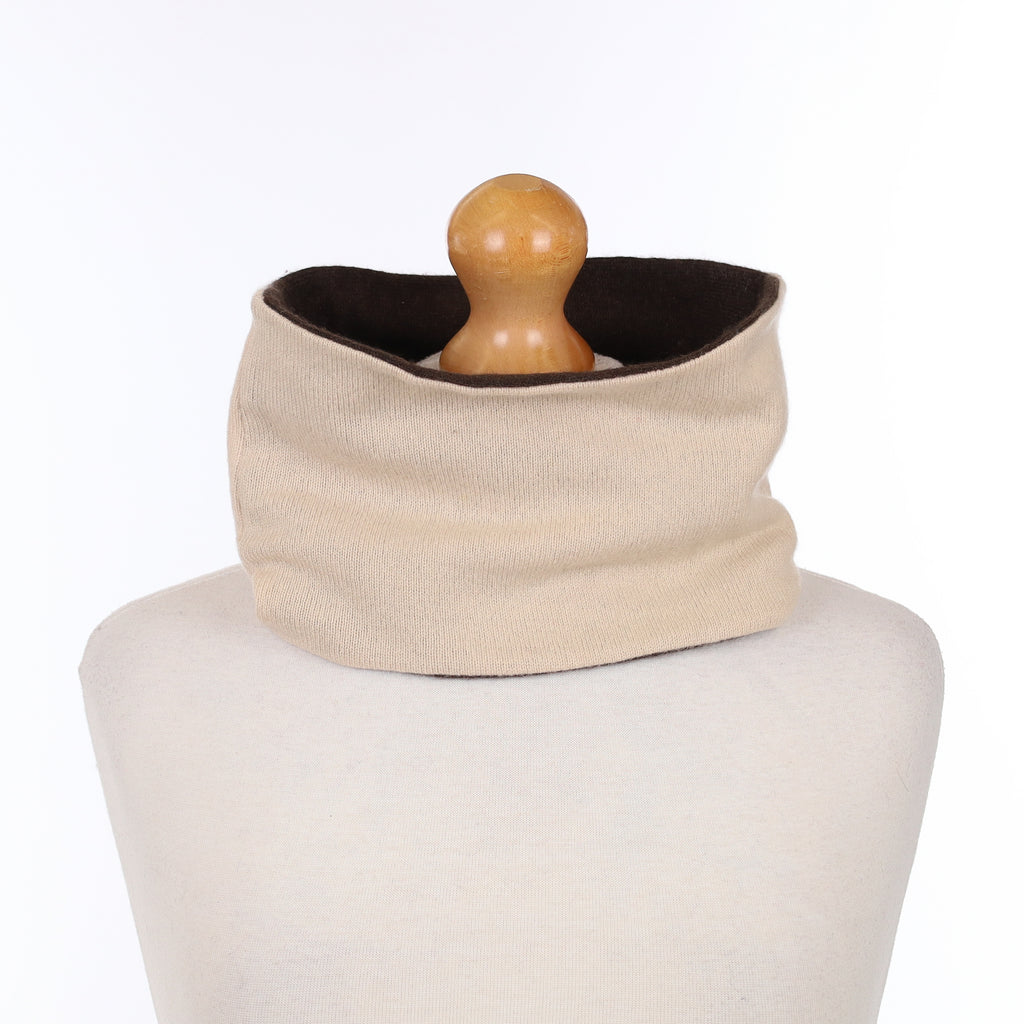 Fawn and Chocolate Brown Neck Warmer
