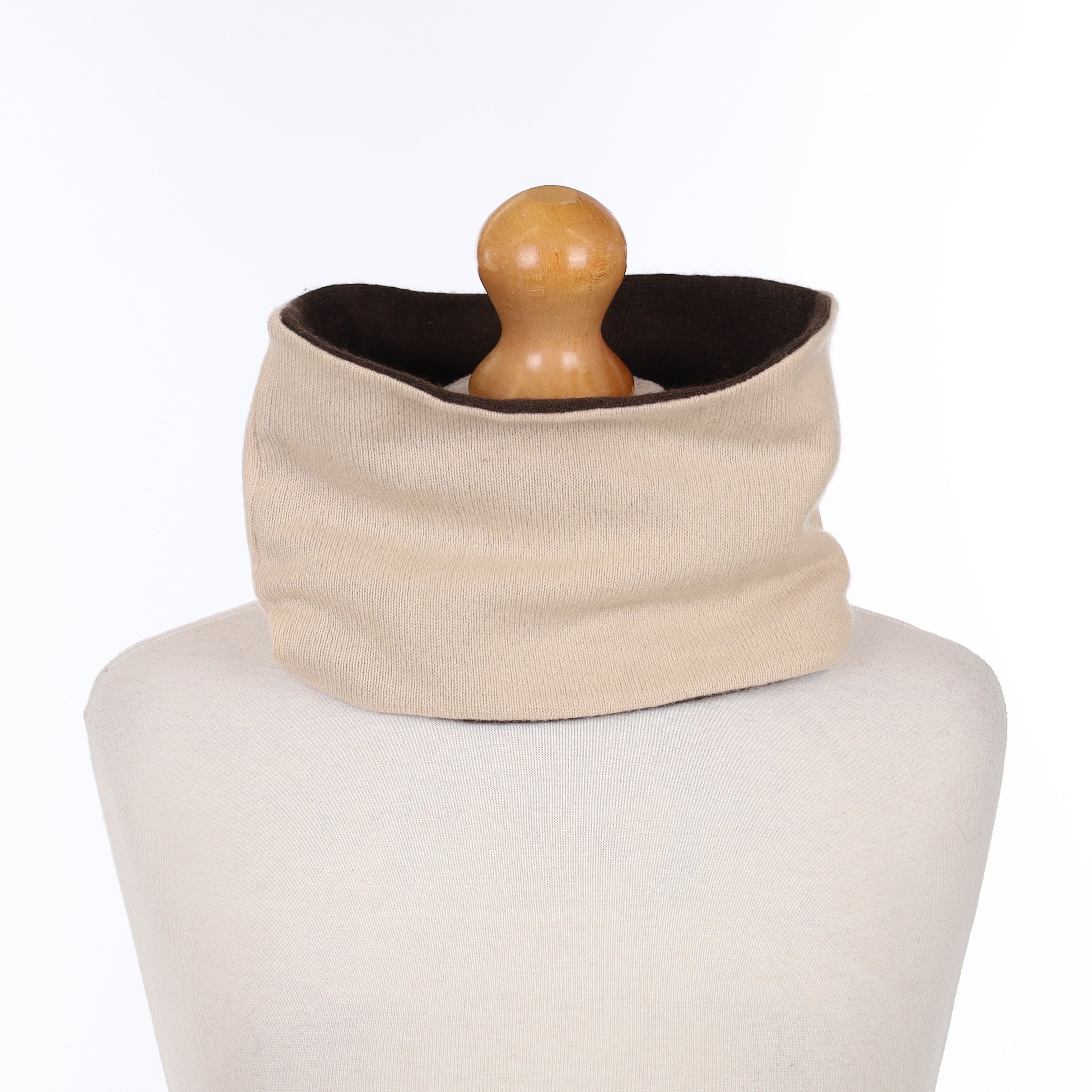 Fawn and Chocolate Brown Neck Warmer