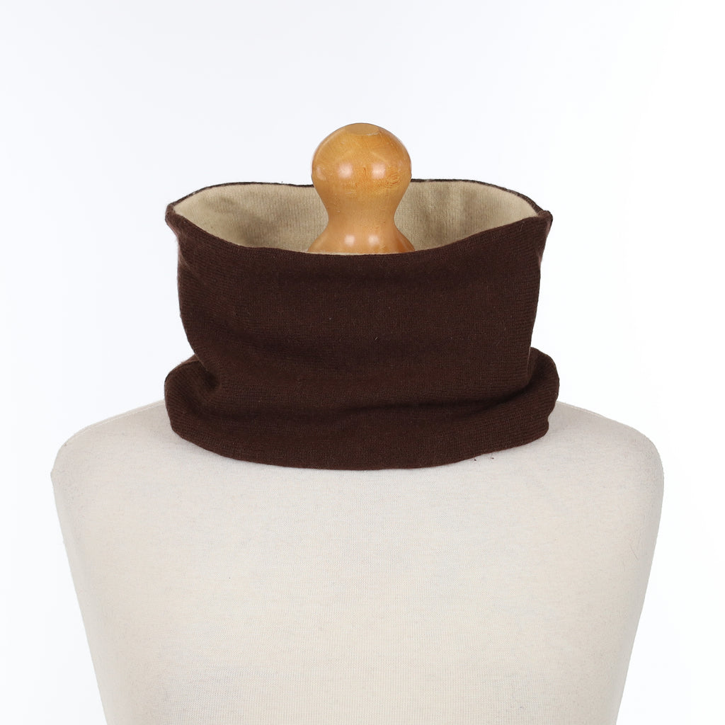 Fawn and Chocolate Brown Neck Warmer