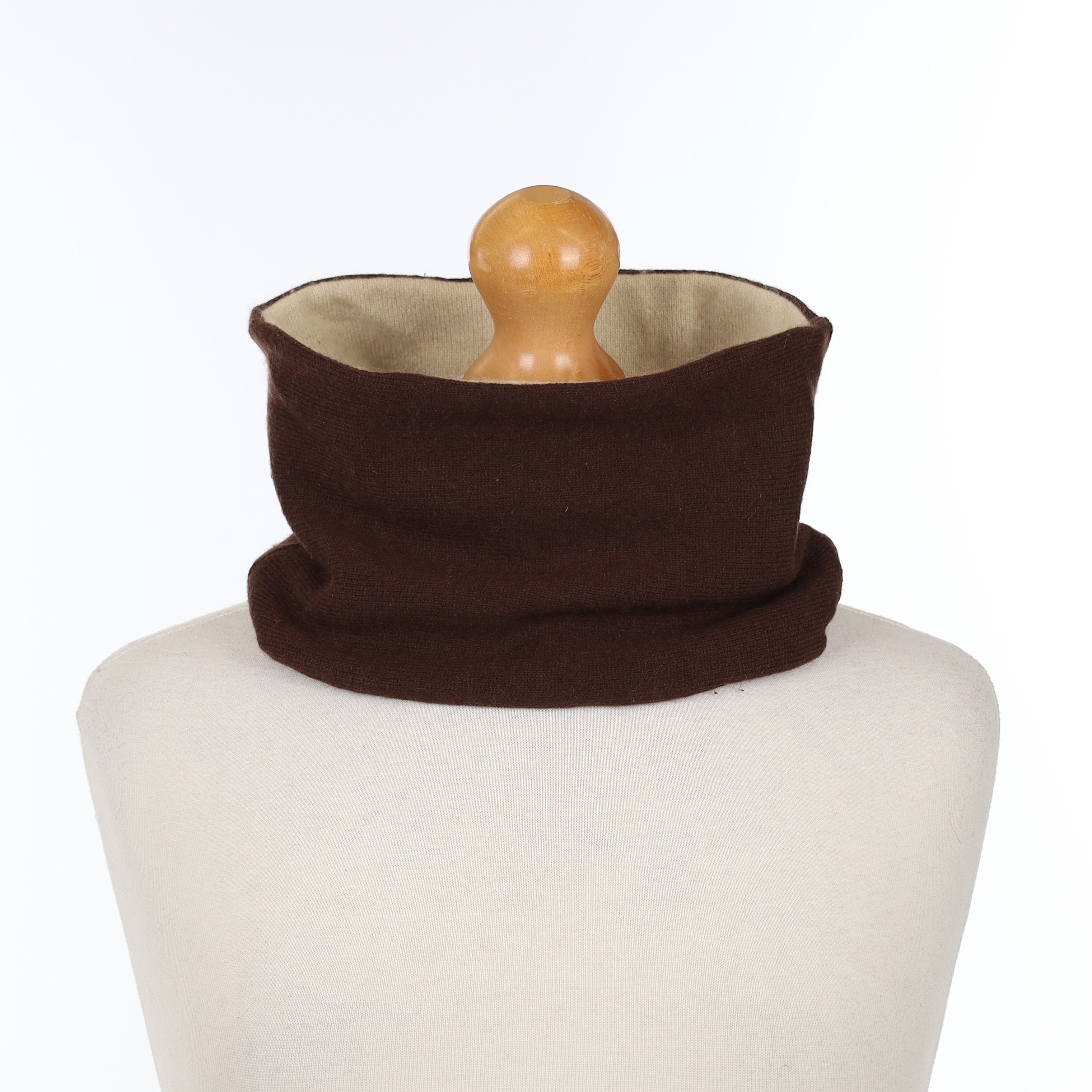 Fawn and Chocolate Brown Neck Warmer
