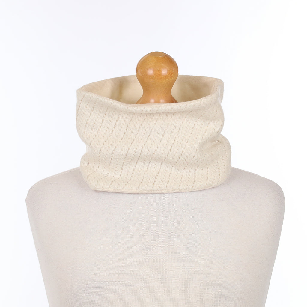 Cream Pinhole Detailed Neck Warmer