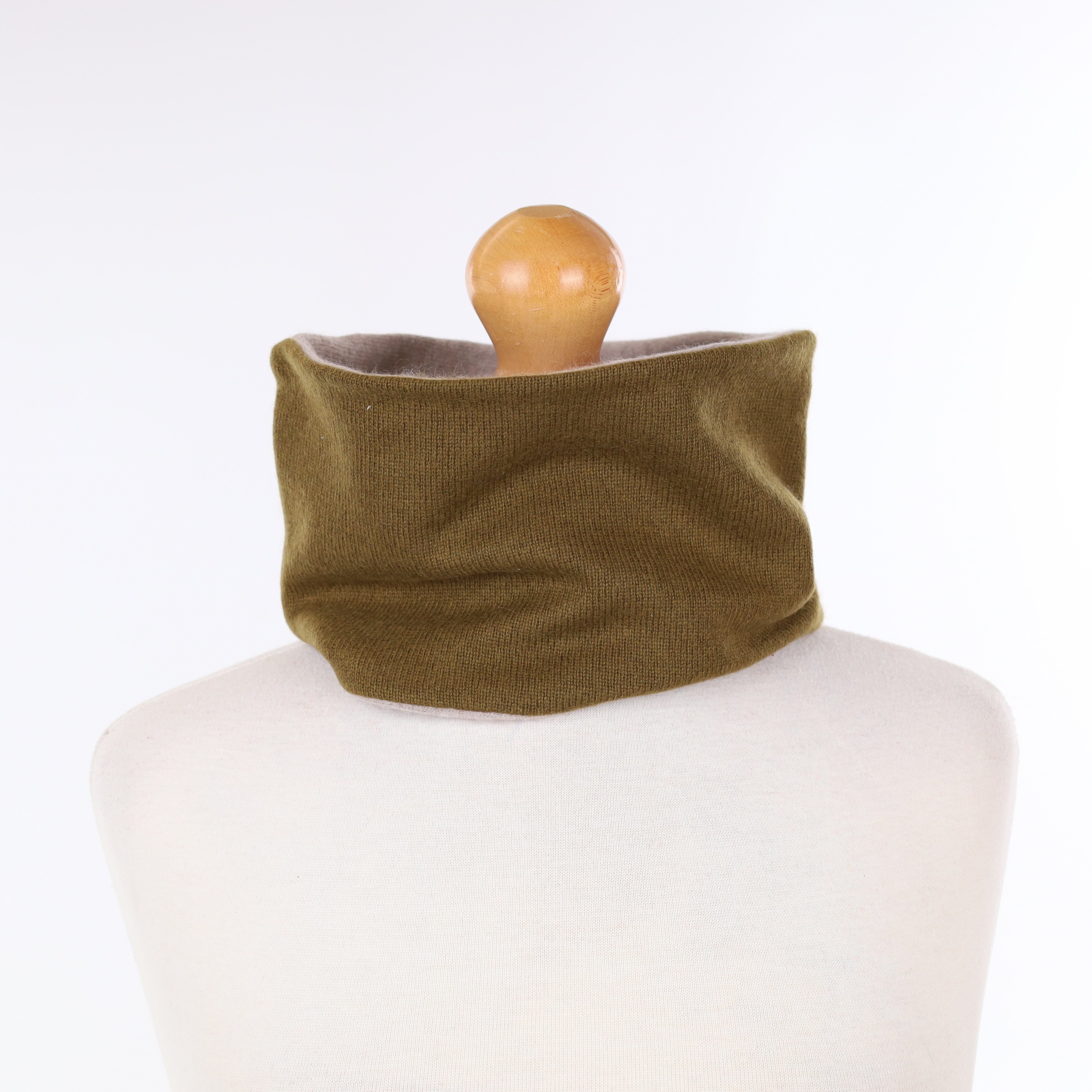 Khaki Green and Grey Neck Warmer