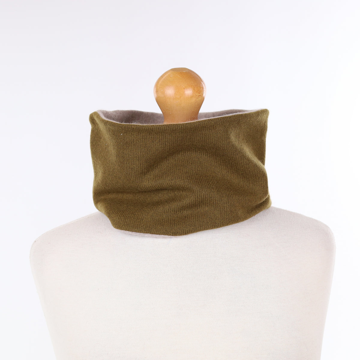 Khaki Green and Grey Neck Warmer