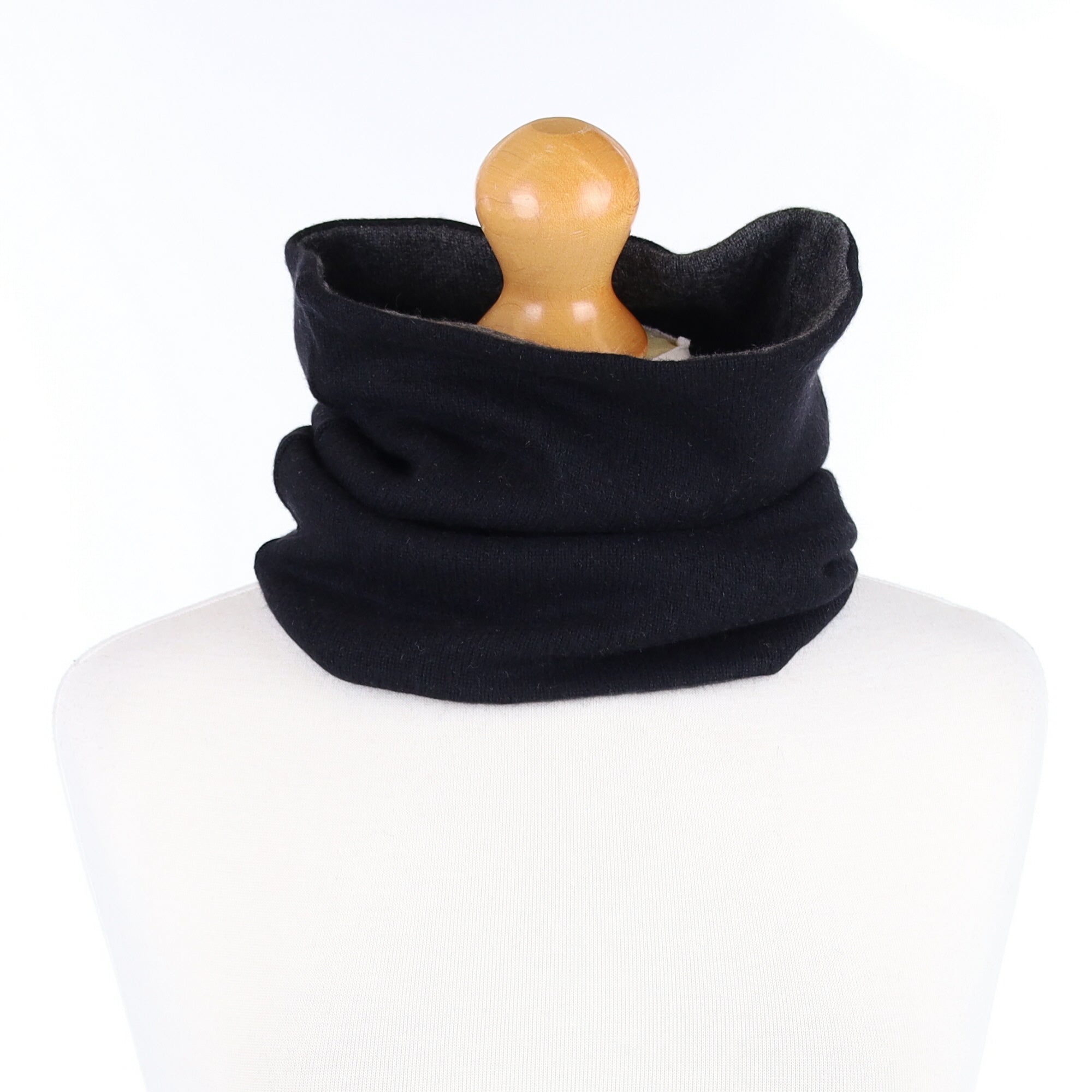 Men’s Charcoal Grey and Black Double Layered Snood