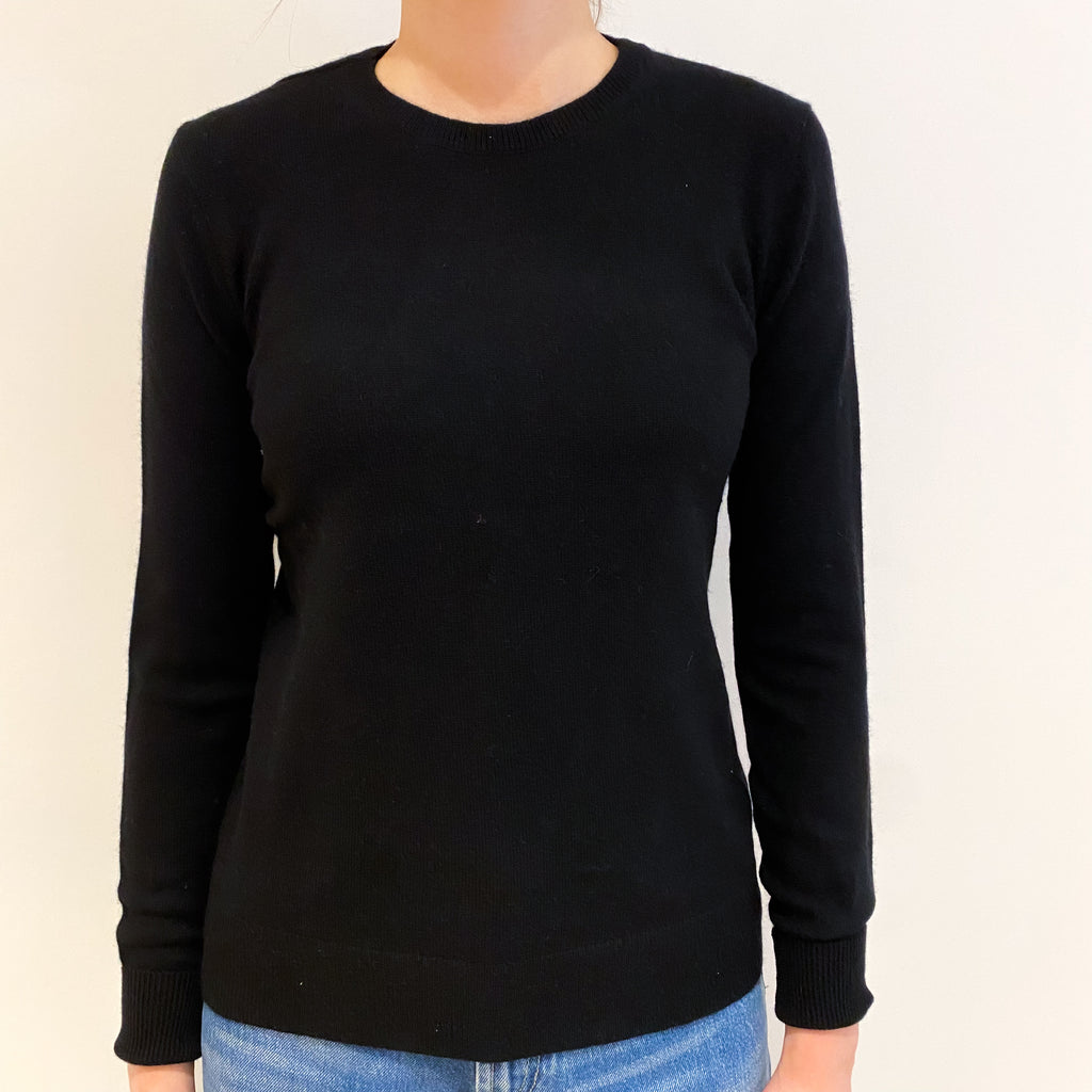 Black Cashmere Crew Neck Jumper Extra Small
