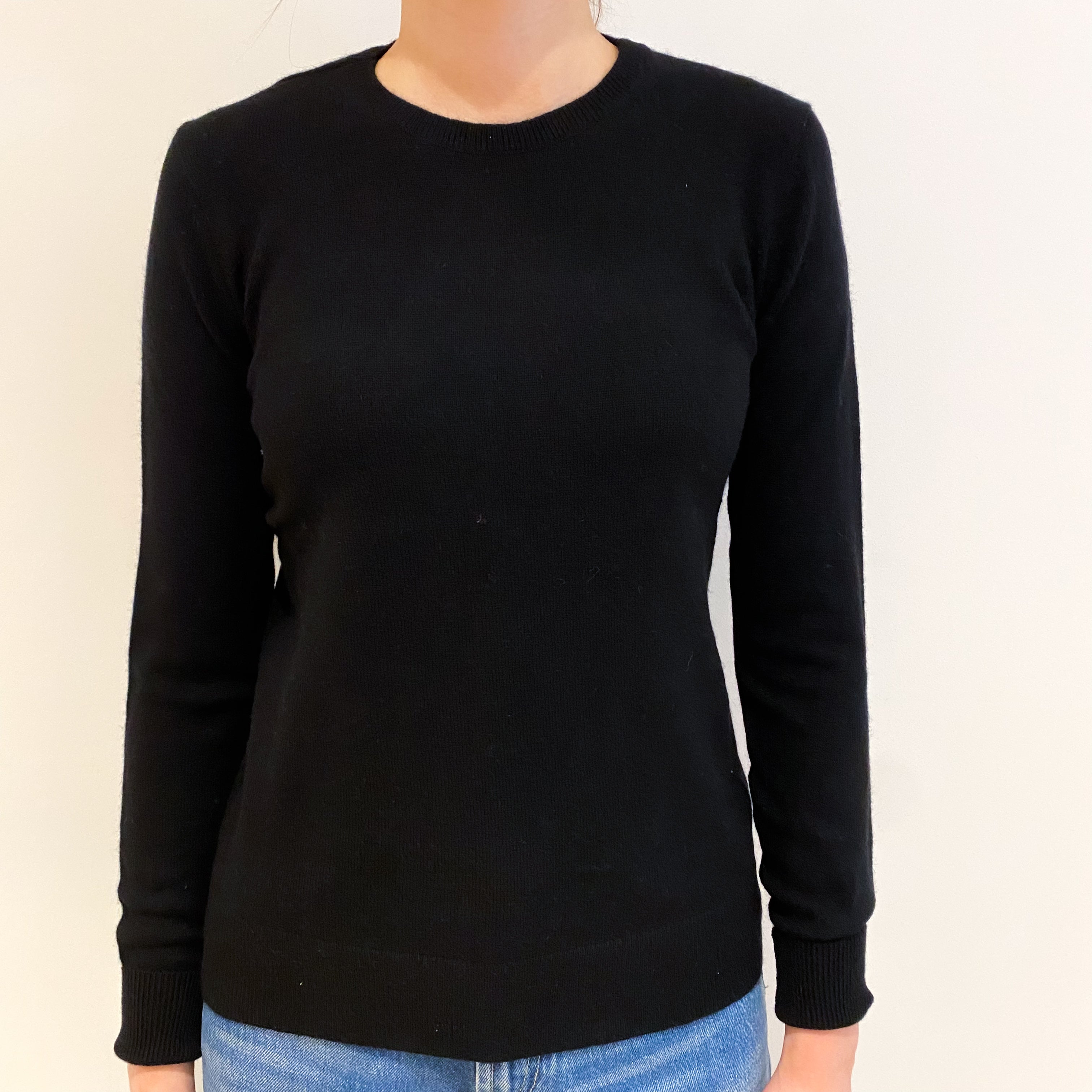 Black Cashmere Crew Neck Jumper Extra Small