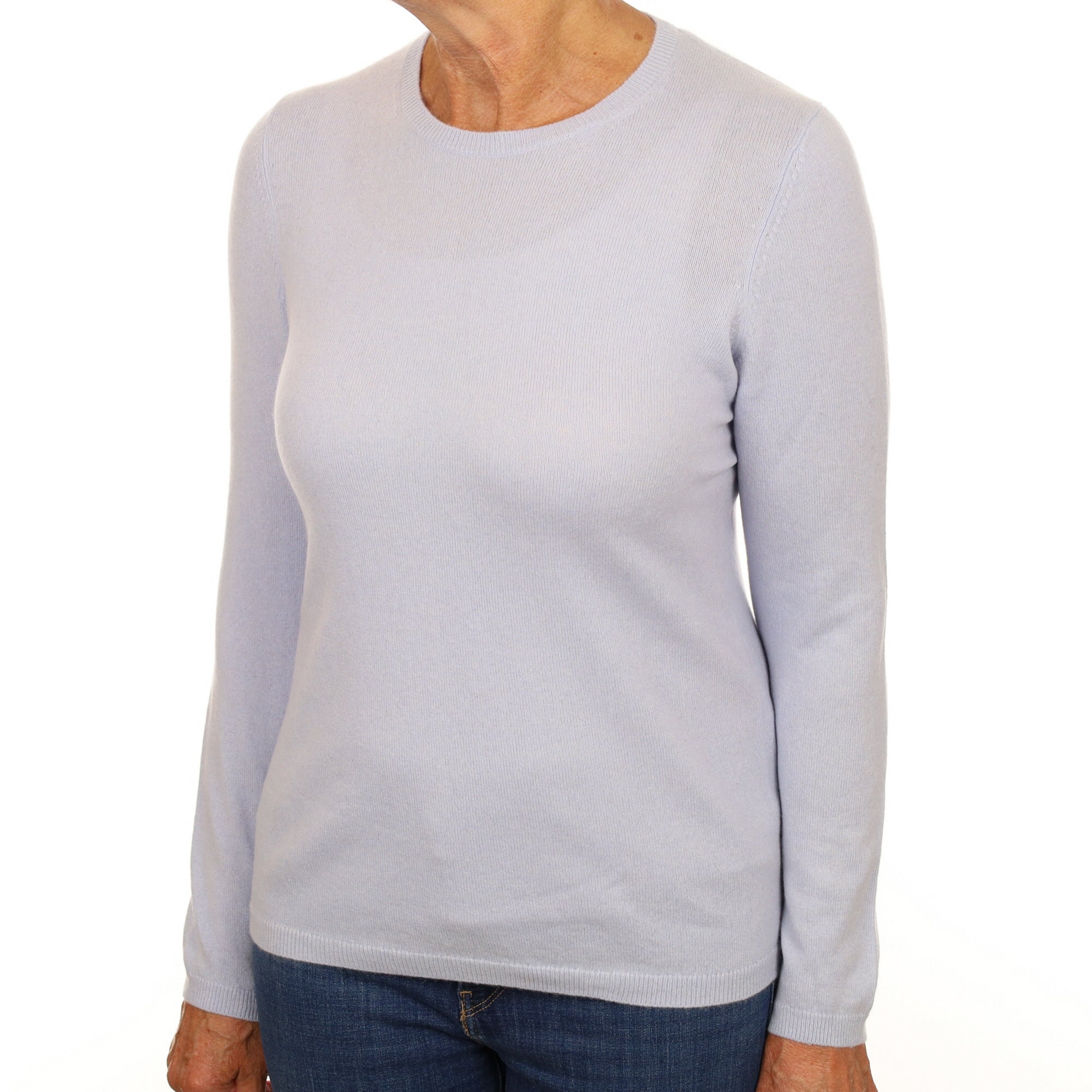 Powder Blue Cashmere Crew Neck Jumper Small