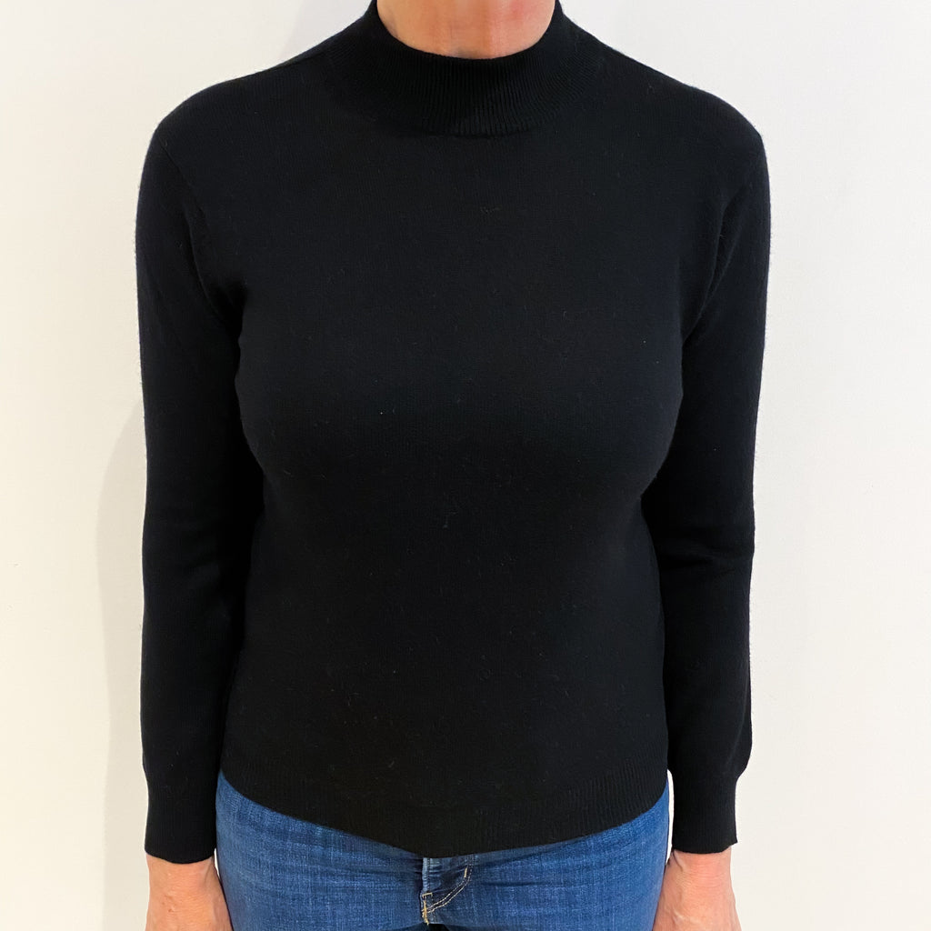 Black Cashmere Turtle Neck Jumper Medium