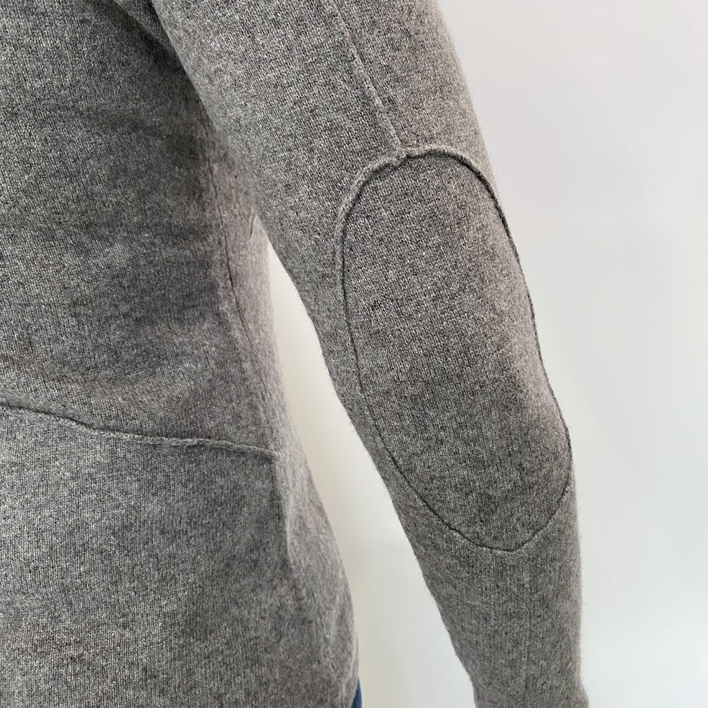 Slate Grey Cashmere V Neck Jumper Medium