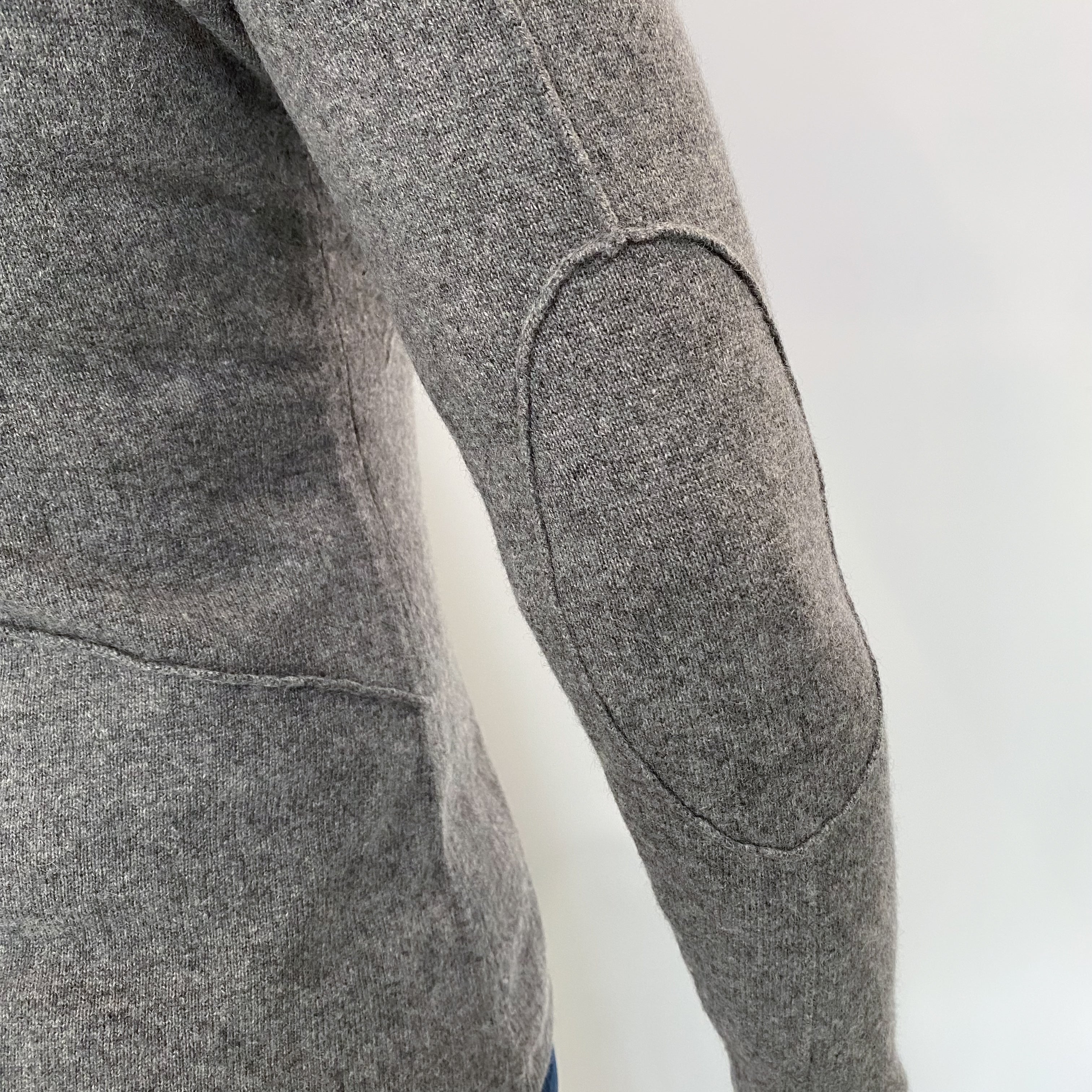 Slate Grey Cashmere V Neck Jumper Medium