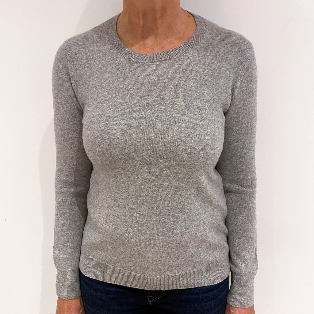 Smoke Grey Cashmere Crew Neck Jumper Medium