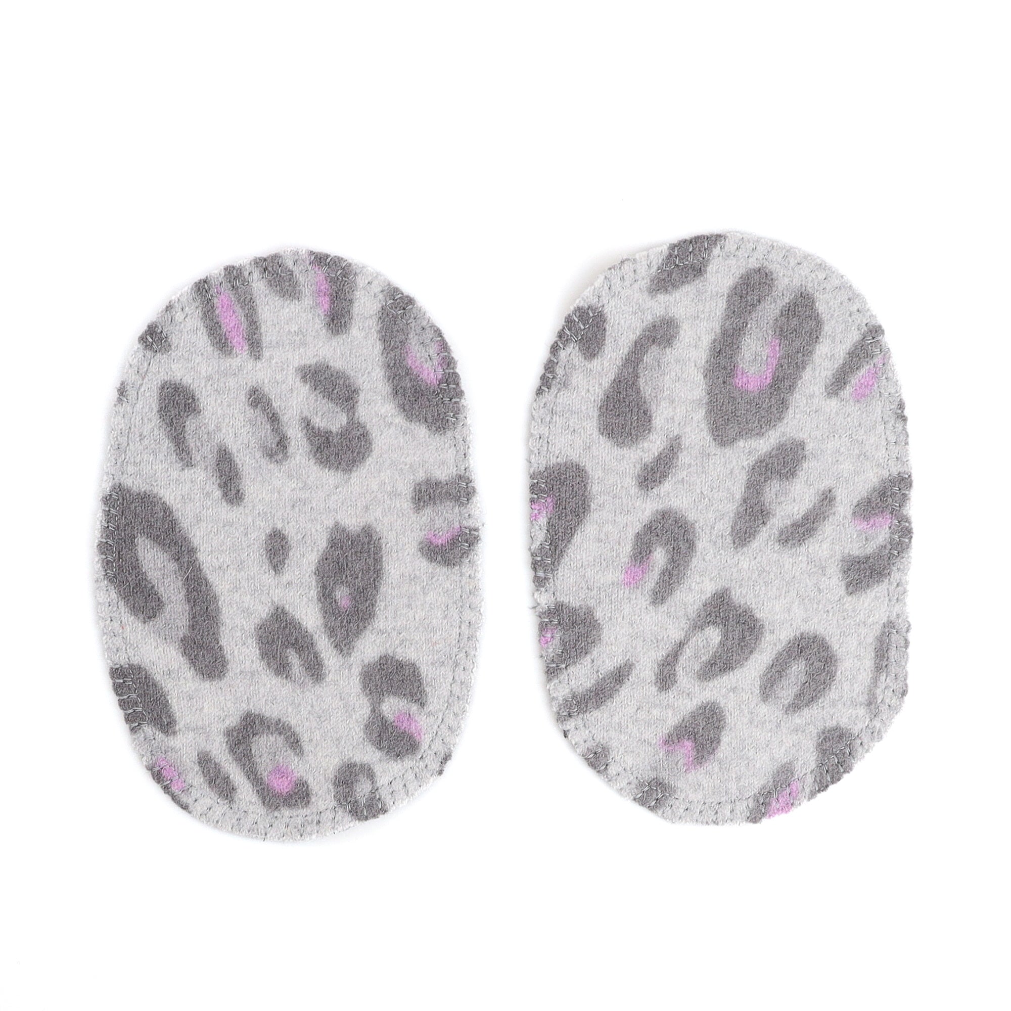 Large Grey Animal Print Elbow Patches
