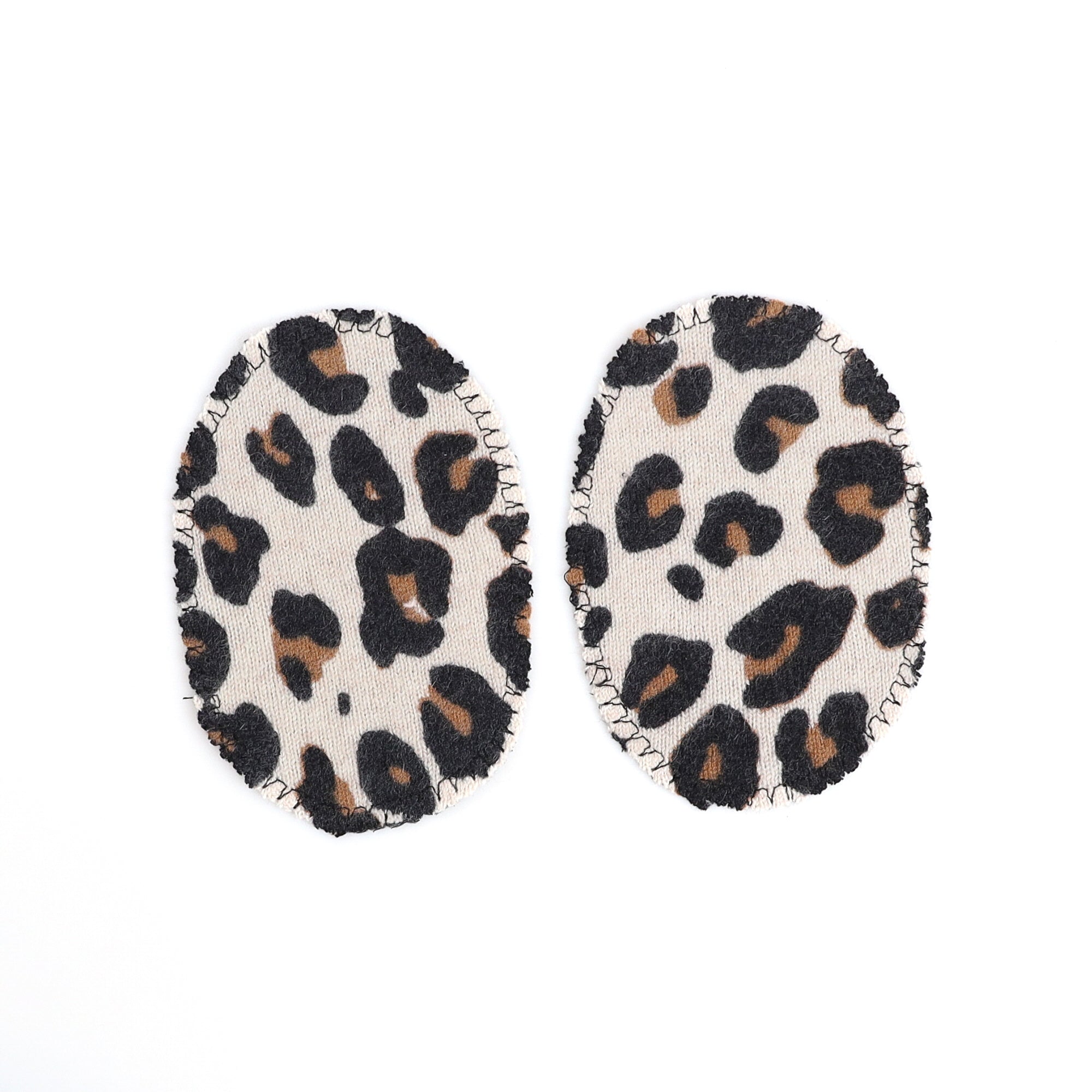 Small Oatmeal Animal Print Elbow Patches