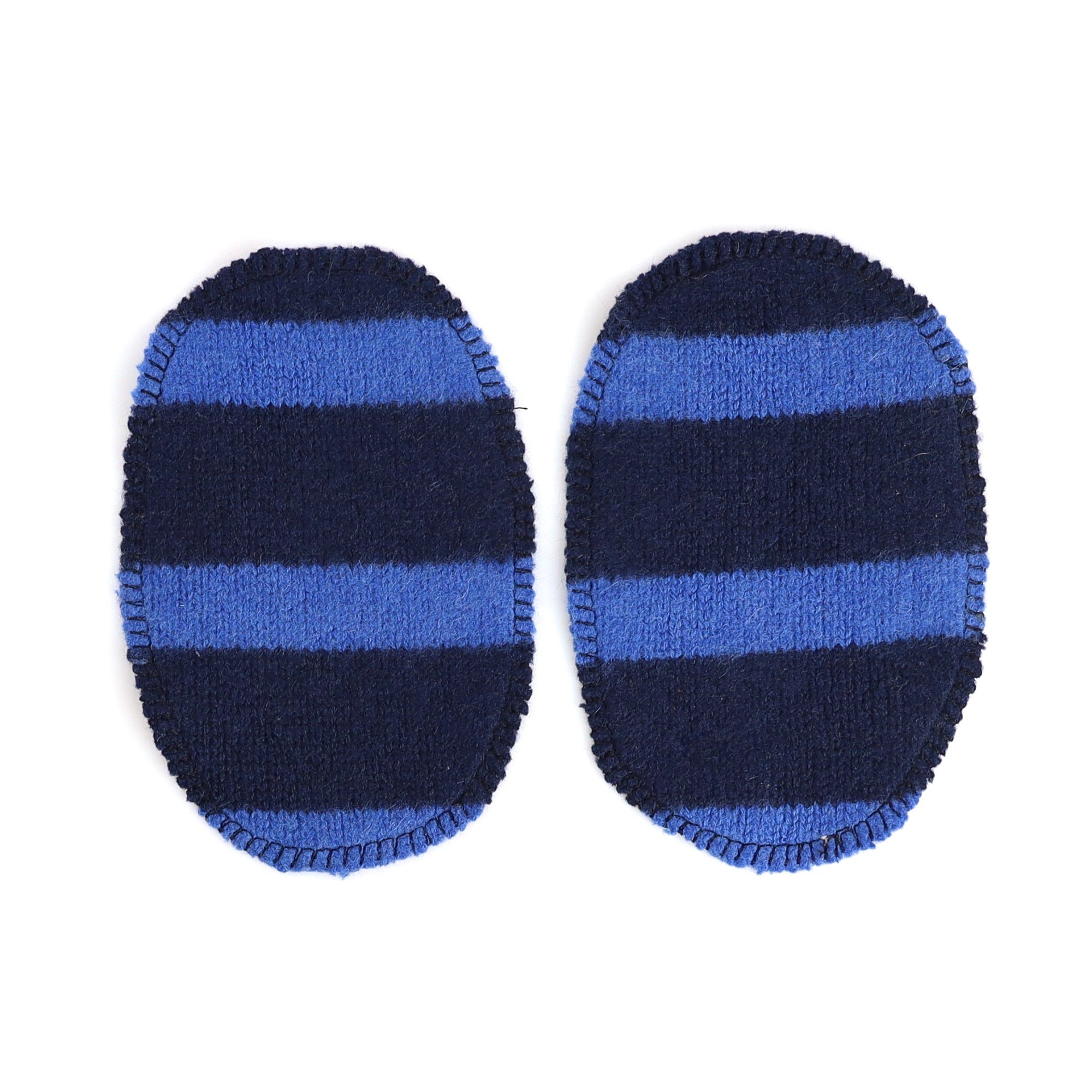 Large Navy Blue Striped Elbow Patches