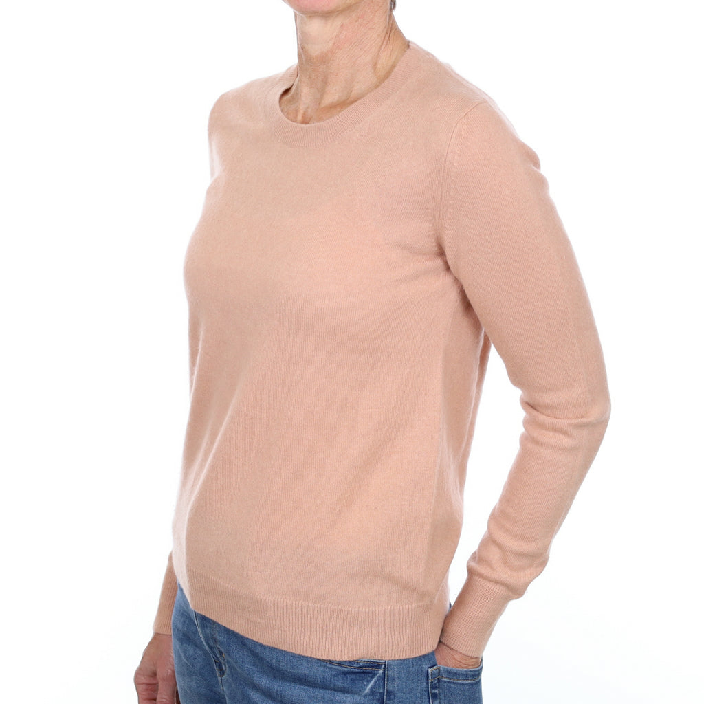 Nude Pink Cashmere Crew Neck Jumper Small