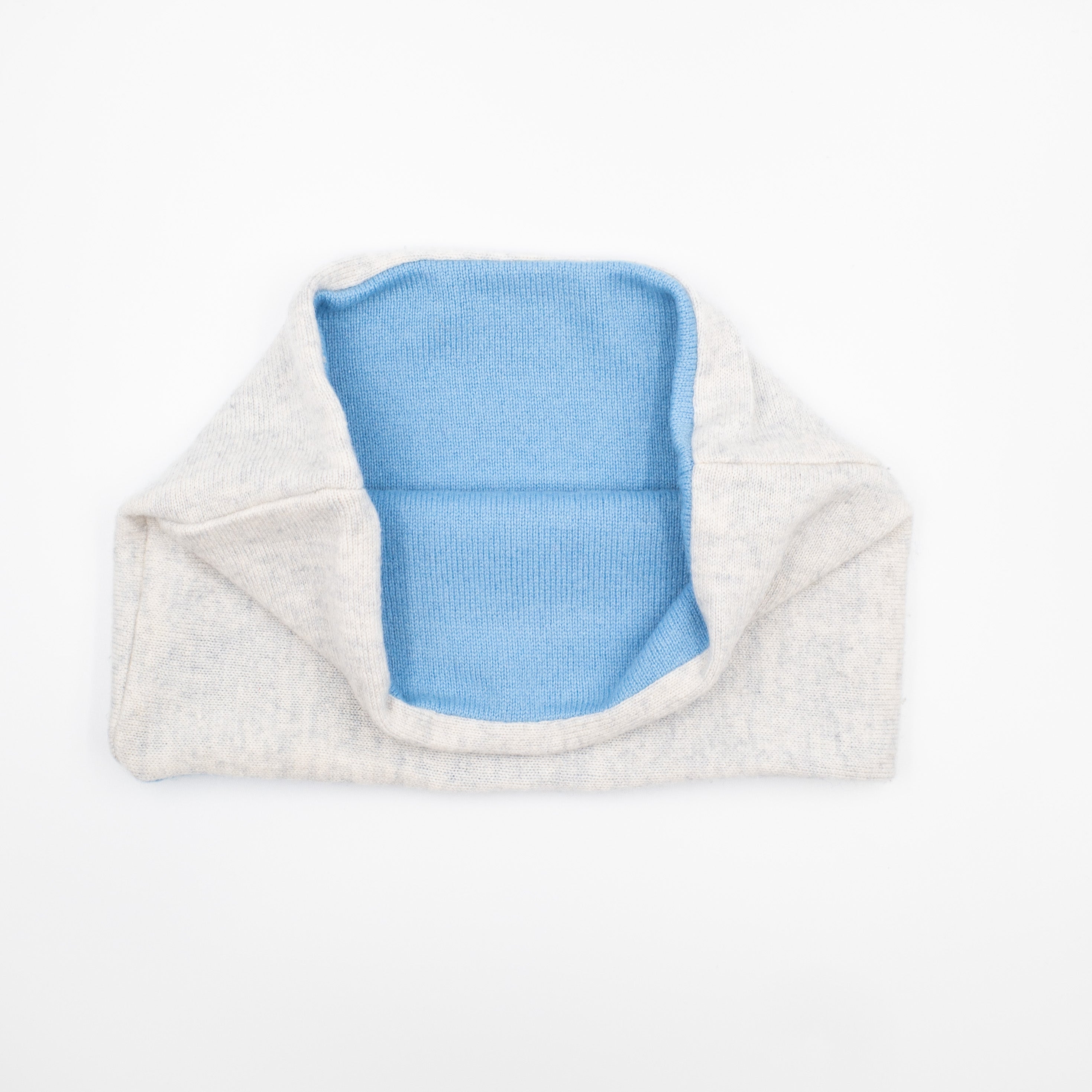 Frost Grey and Sky Blue Neck Warmer