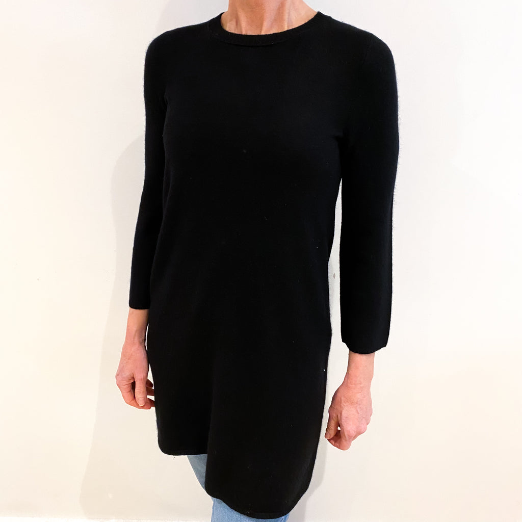 Black Cashmere Crew Neck Jumper Small