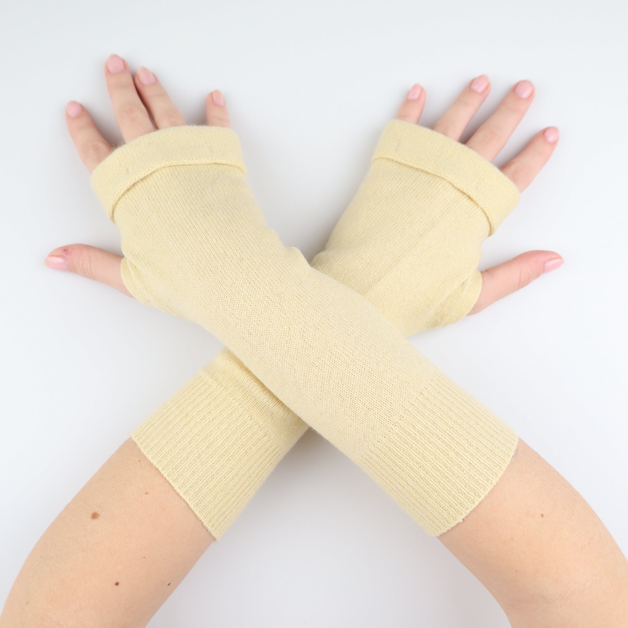 Sandstone Yellow Fingerless Gloves
