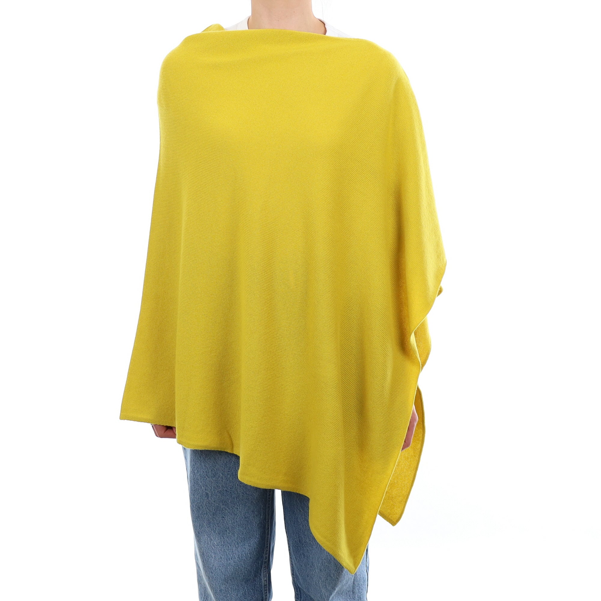 Brand New Scottish Mustard Cashmere Poncho One Size