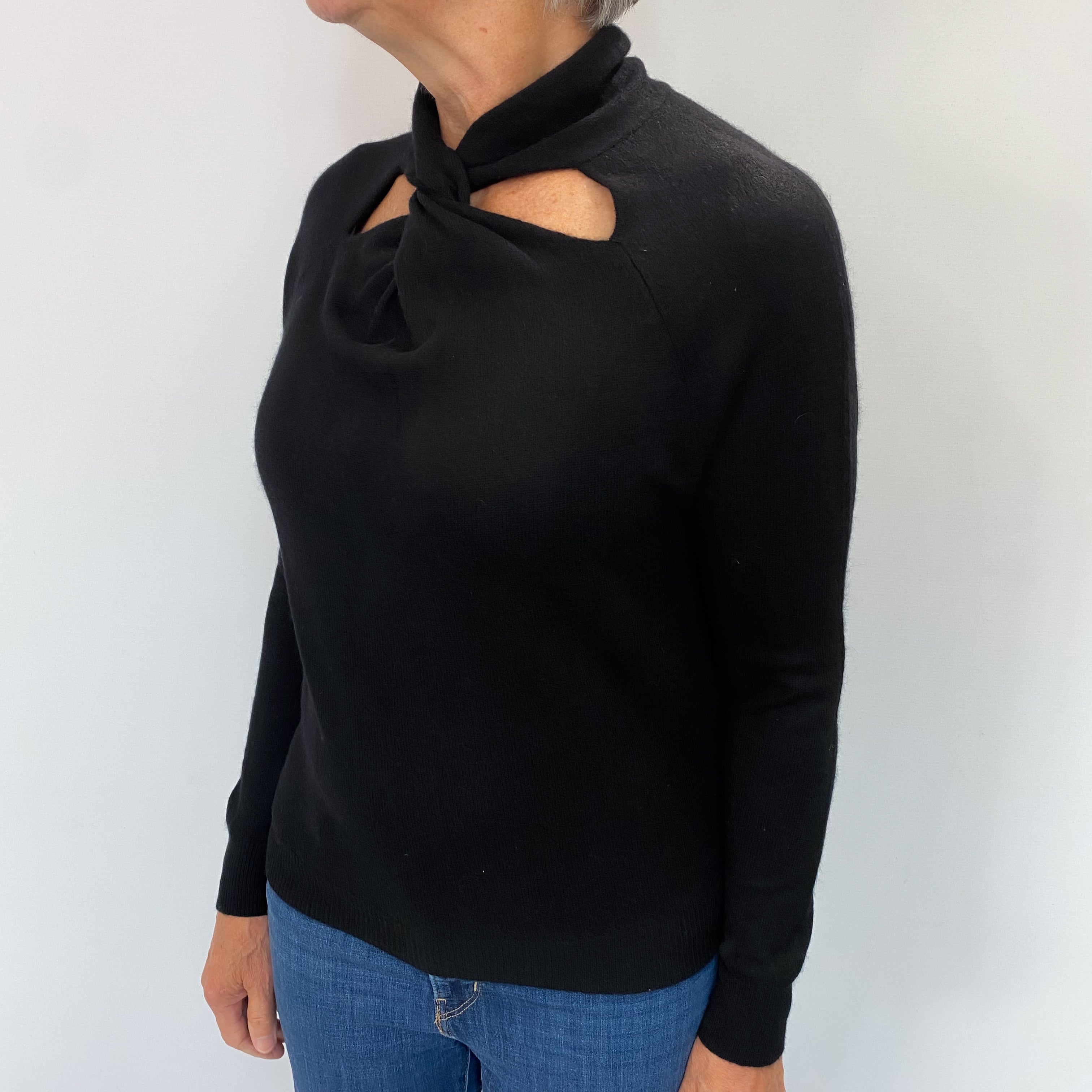 Black Cashmere Turtle Neck Jumper Medium