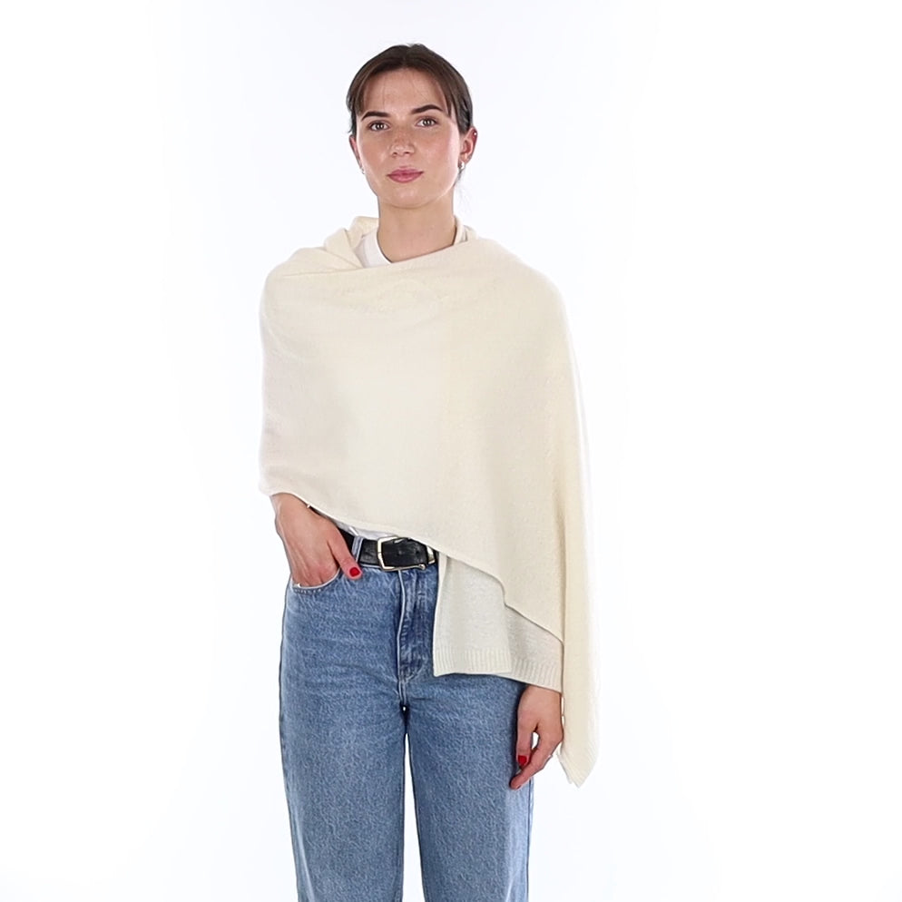 Brand New Chalk Recycled Cashmere Wrap