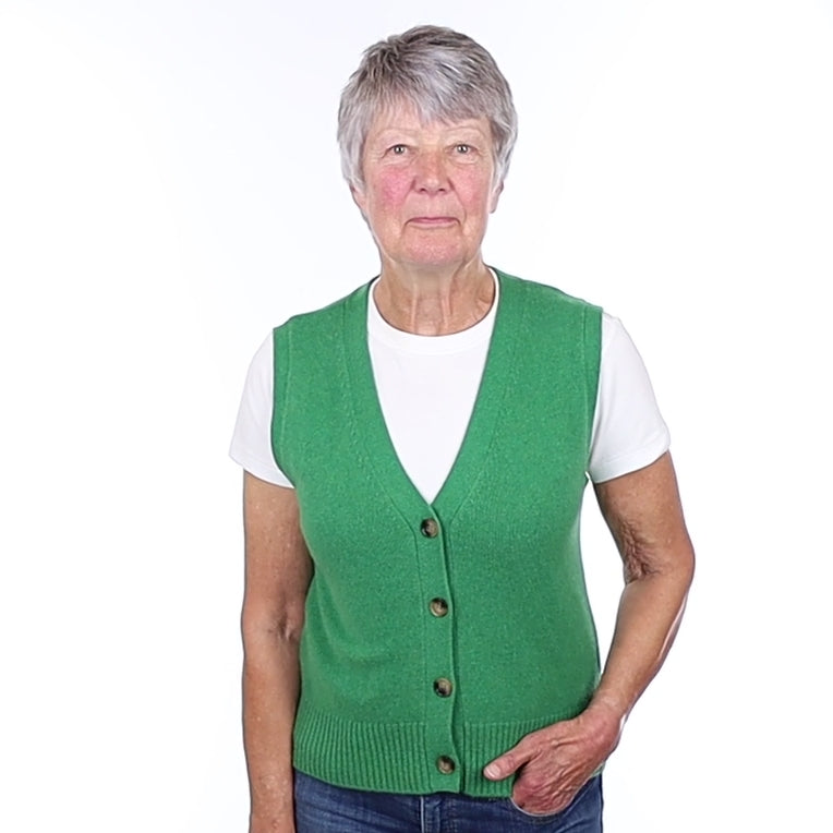 Brand New Shamrock Luxury Cashmere V Neck Waistcoat Medium UK 12-14