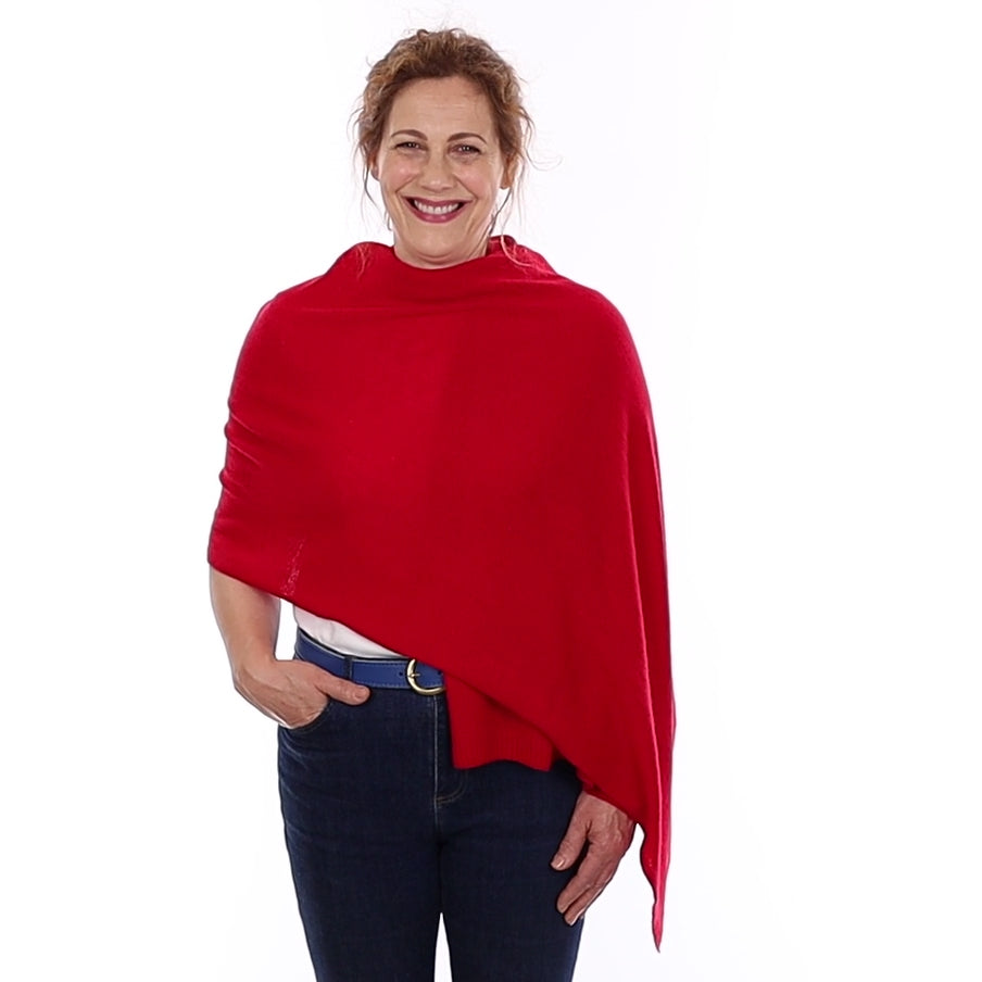 Brand New Post Box Red Recycled Cashmere Wrap